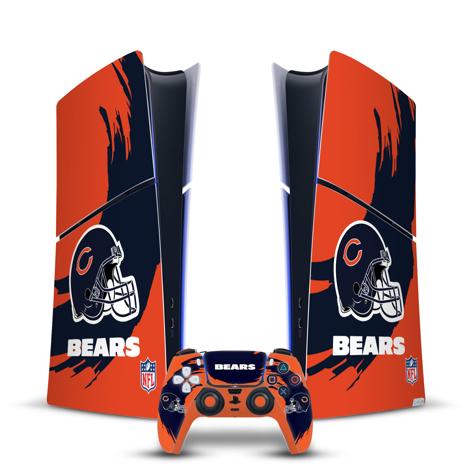 OFFICIAL NFL CHICAGO BEARS VINYL SKIN FOR PS5 SLIM DIGITAL CONSOLE & CONTROLLER