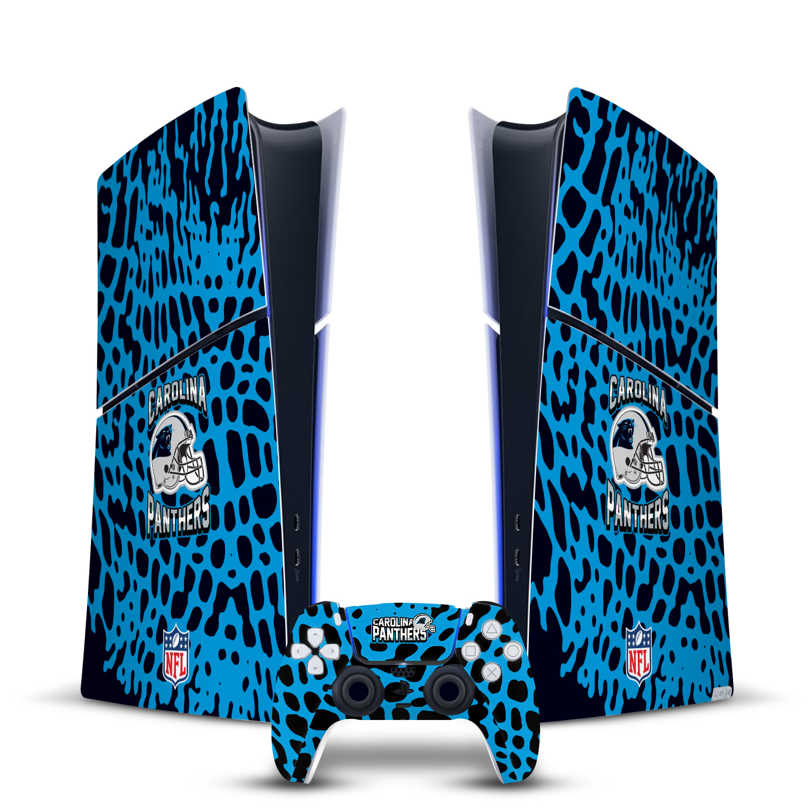 NFL CAROLINA PANTHERS VINYL SKIN DECAL FOR PS5 SLIM DIGITAL CONSOLE & CONTROLLER