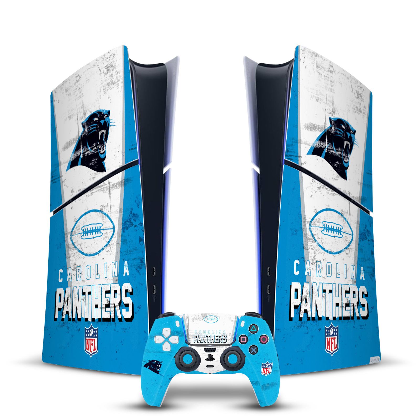 NFL CAROLINA PANTHERS VINYL SKIN DECAL FOR PS5 SLIM DIGITAL CONSOLE & CONTROLLER