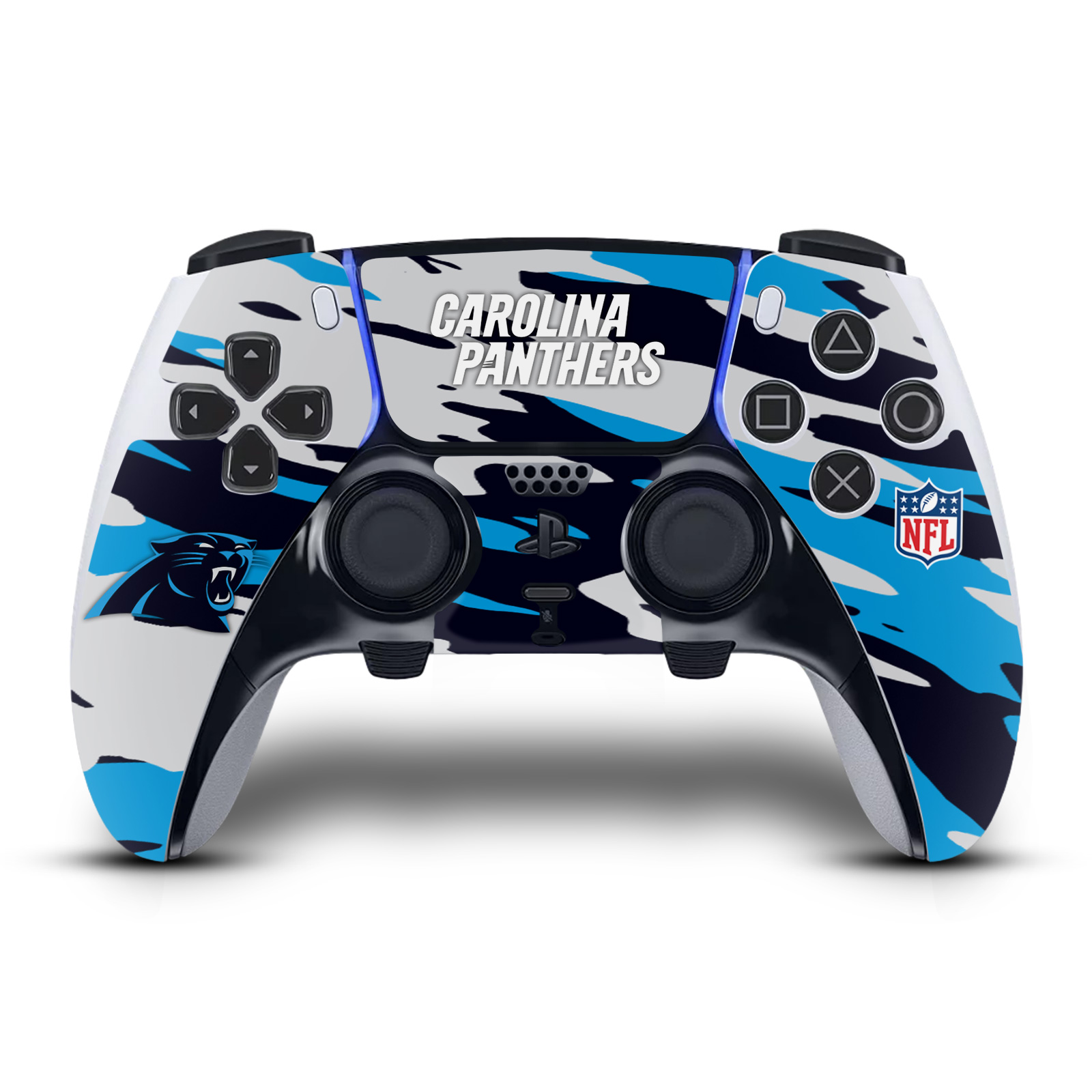 OFFICIAL NFL CAROLINA PANTHERS VINYL SKIN FOR SONY PS5 DUALSENSE EDGE CONTROLLER