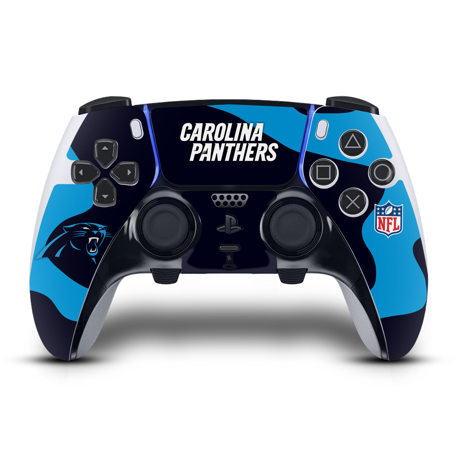 OFFICIAL NFL CAROLINA PANTHERS VINYL SKIN FOR SONY PS5 DUALSENSE EDGE CONTROLLER