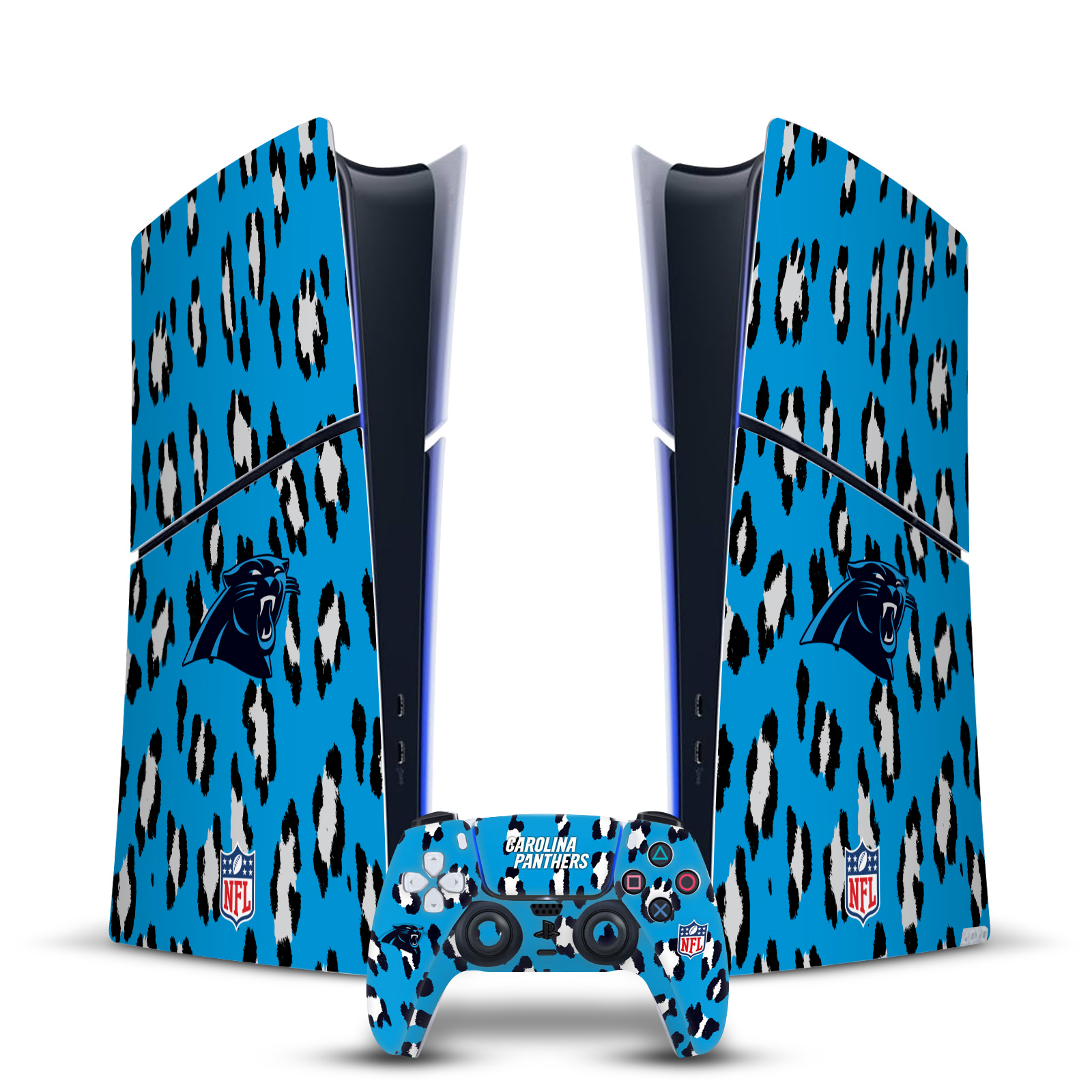 NFL CAROLINA PANTHERS VINYL SKIN DECAL FOR PS5 SLIM DIGITAL CONSOLE & CONTROLLER