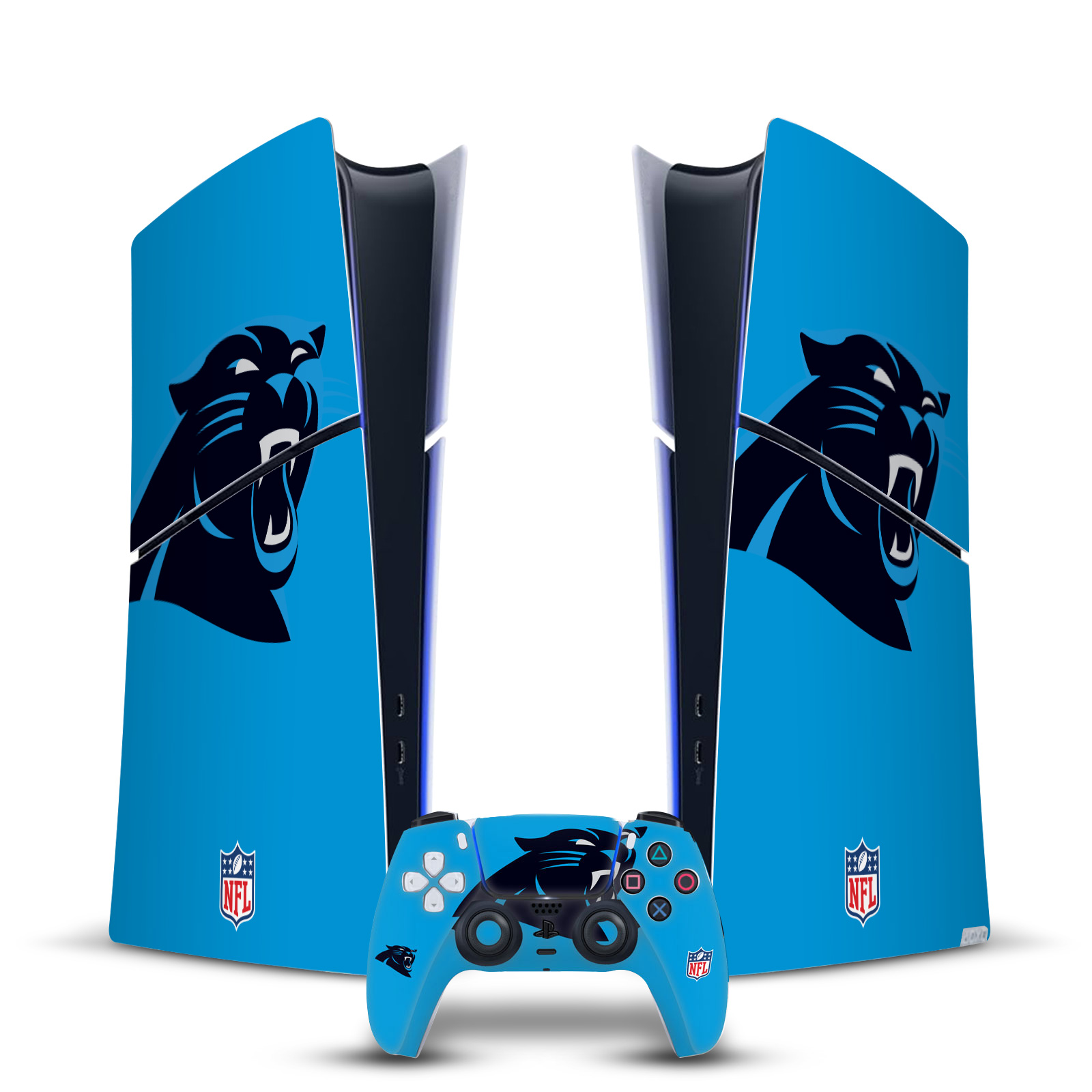 NFL CAROLINA PANTHERS VINYL SKIN DECAL FOR PS5 SLIM DIGITAL CONSOLE & CONTROLLER