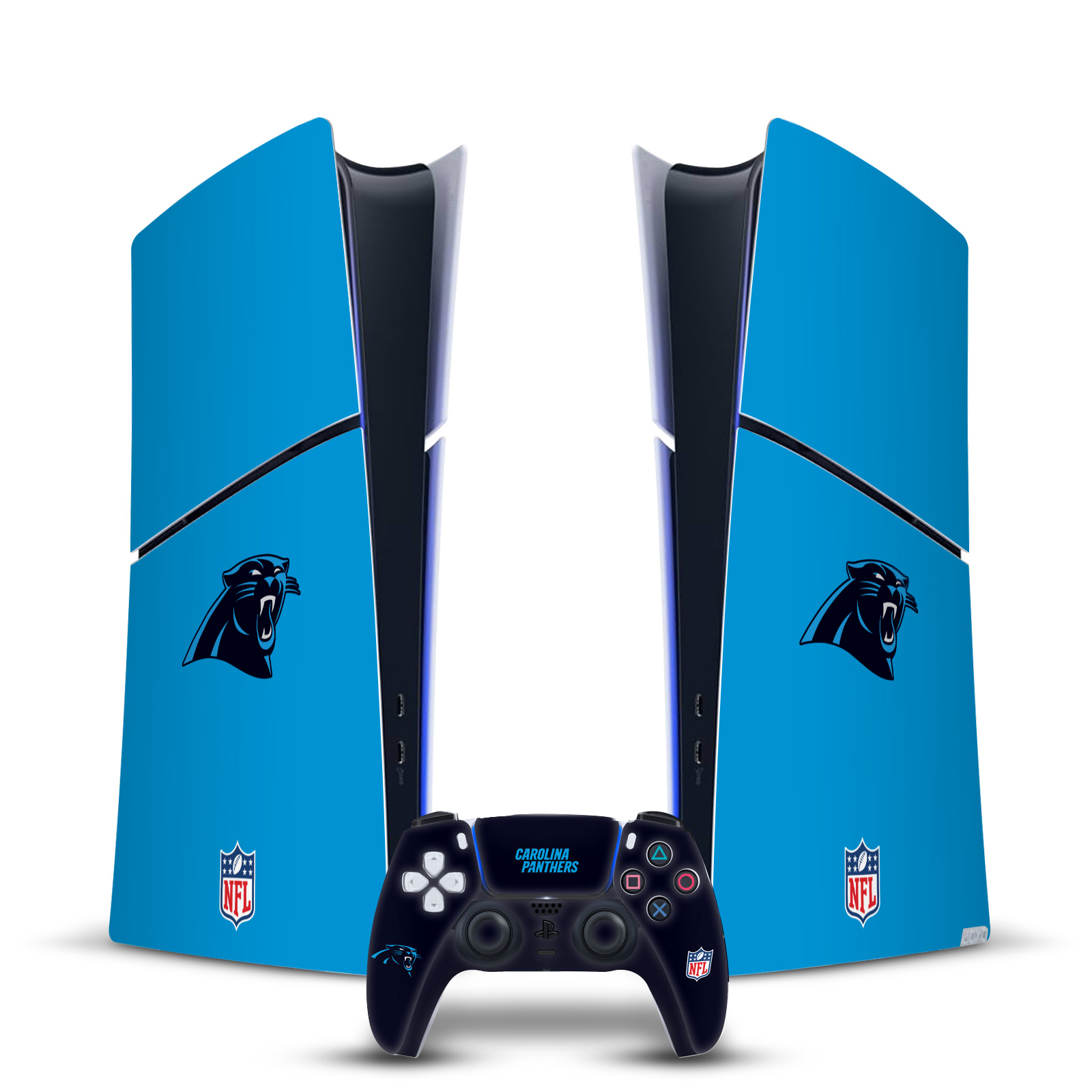 NFL CAROLINA PANTHERS VINYL SKIN DECAL FOR PS5 SLIM DIGITAL CONSOLE & CONTROLLER