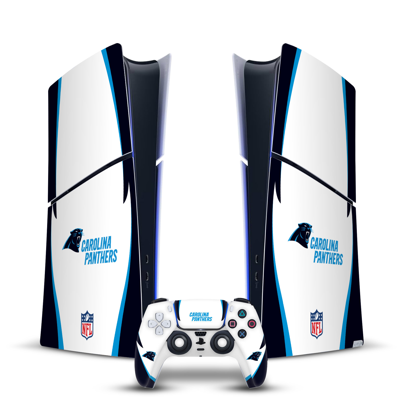 NFL CAROLINA PANTHERS VINYL SKIN DECAL FOR PS5 SLIM DIGITAL CONSOLE & CONTROLLER