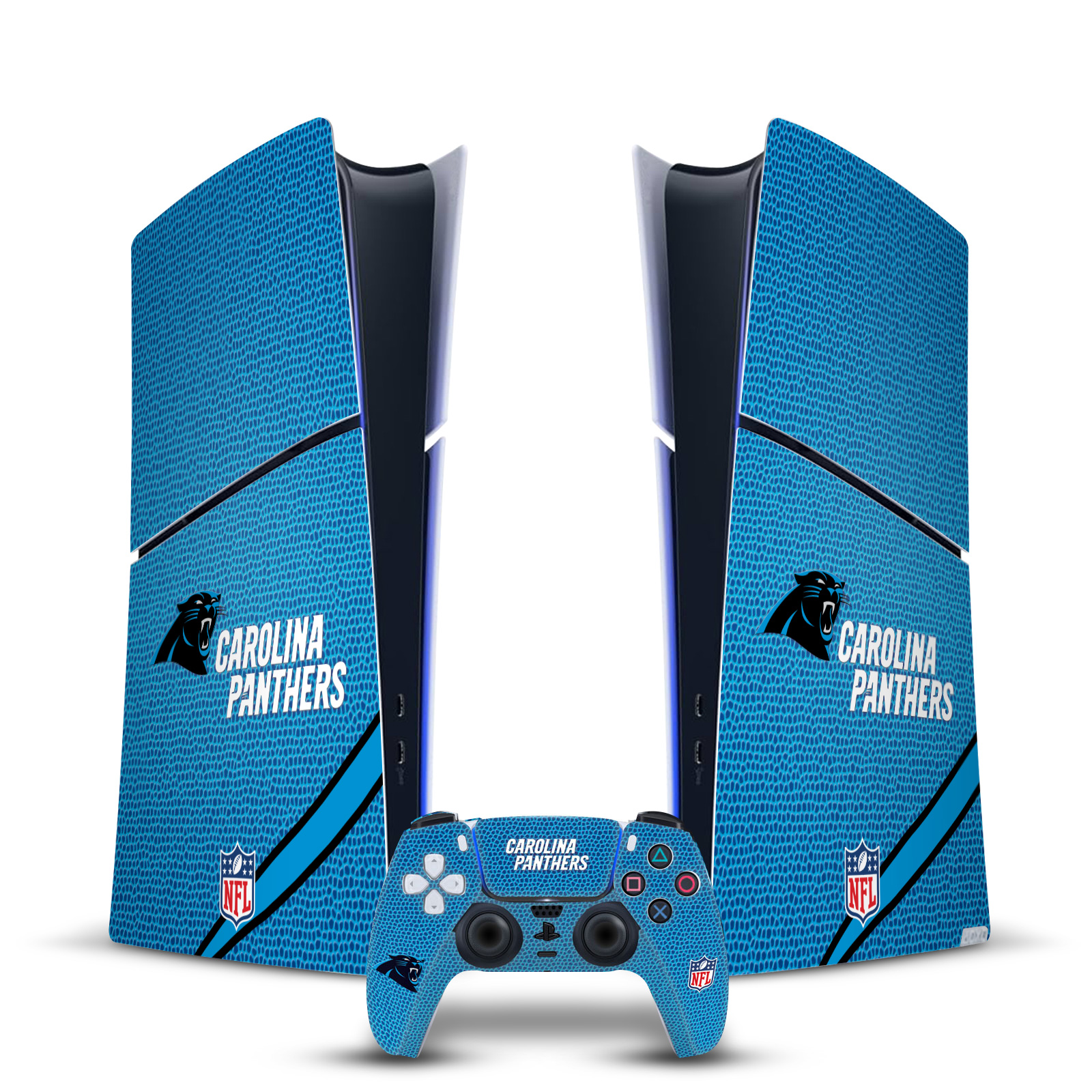 NFL CAROLINA PANTHERS VINYL SKIN DECAL FOR PS5 SLIM DIGITAL CONSOLE & CONTROLLER