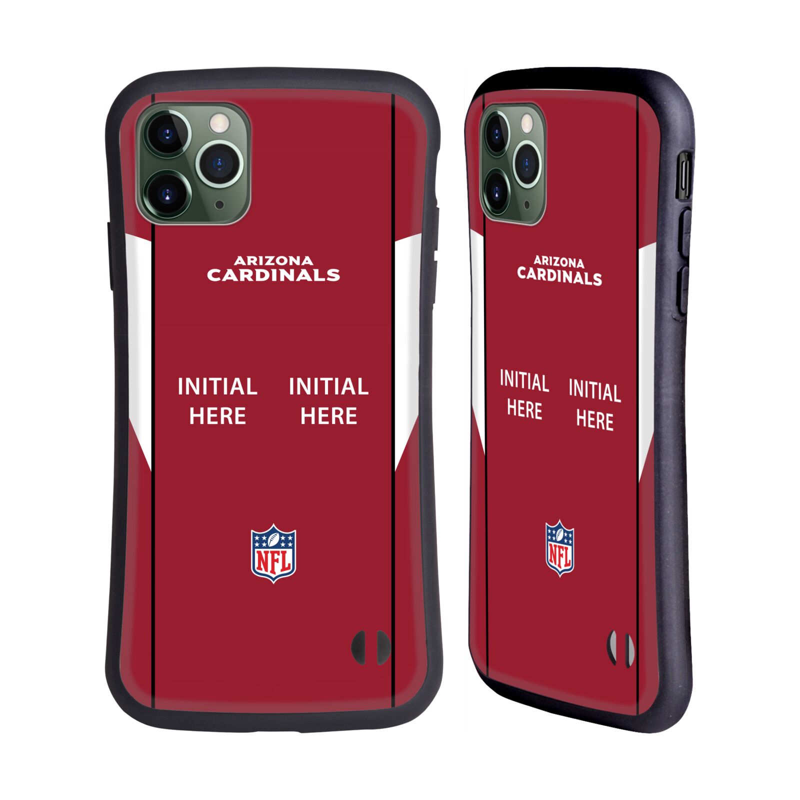 PERSONALISED NFL ARIZONA CARDINALS HYBRID CASE FOR APPLE iPHONES PHONES - Picture 8 of 9