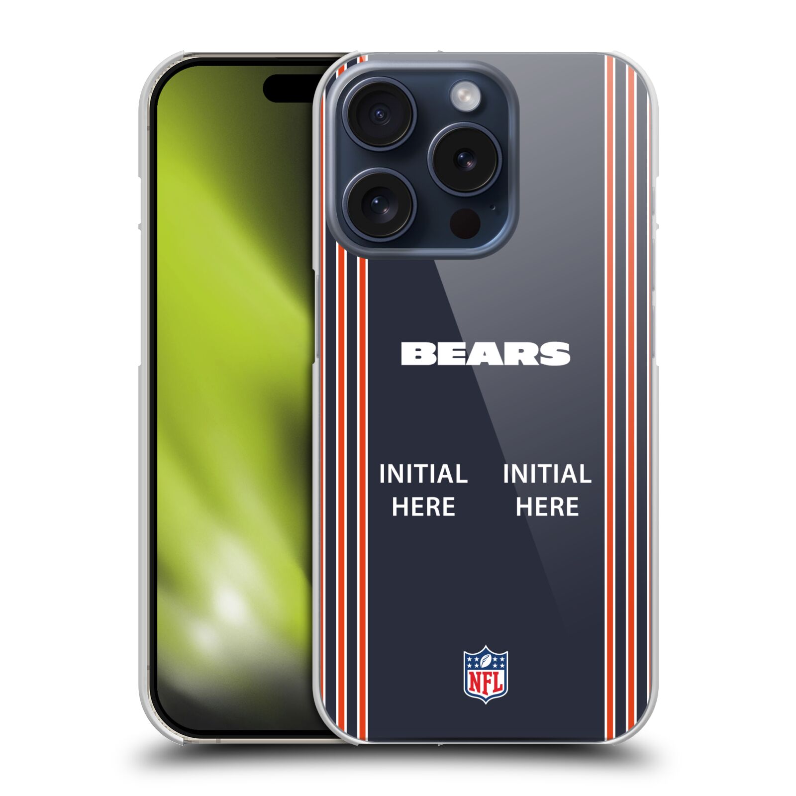 CUSTOM CUSTOMIZED PERSONALIZED NFL CHICAGO BEARS CASE FOR APPLE iPHONE PHONES