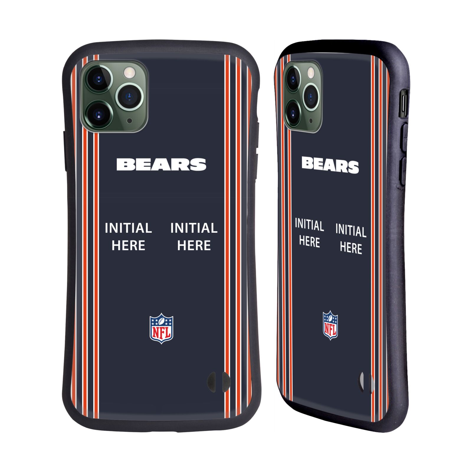 PERSONALISED NFL CHICAGO BEARS HYBRID CASE FOR APPLE iPHONES PHONES - Picture 8 of 9