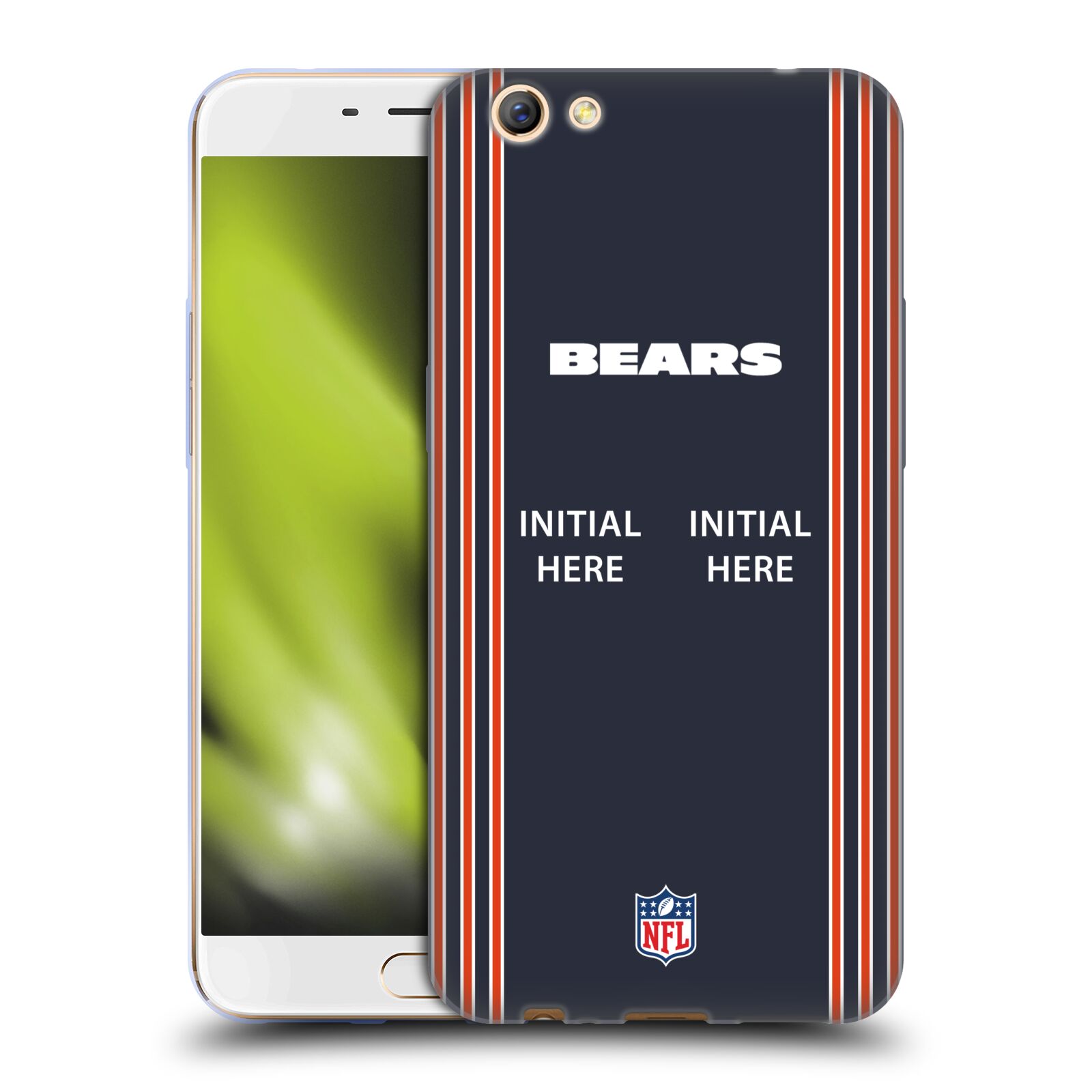 CUSTOM CUSTOMIZED PERSONALIZED NFL CHICAGO BEARS SOFT GEL CASE FOR OPPO PHONES