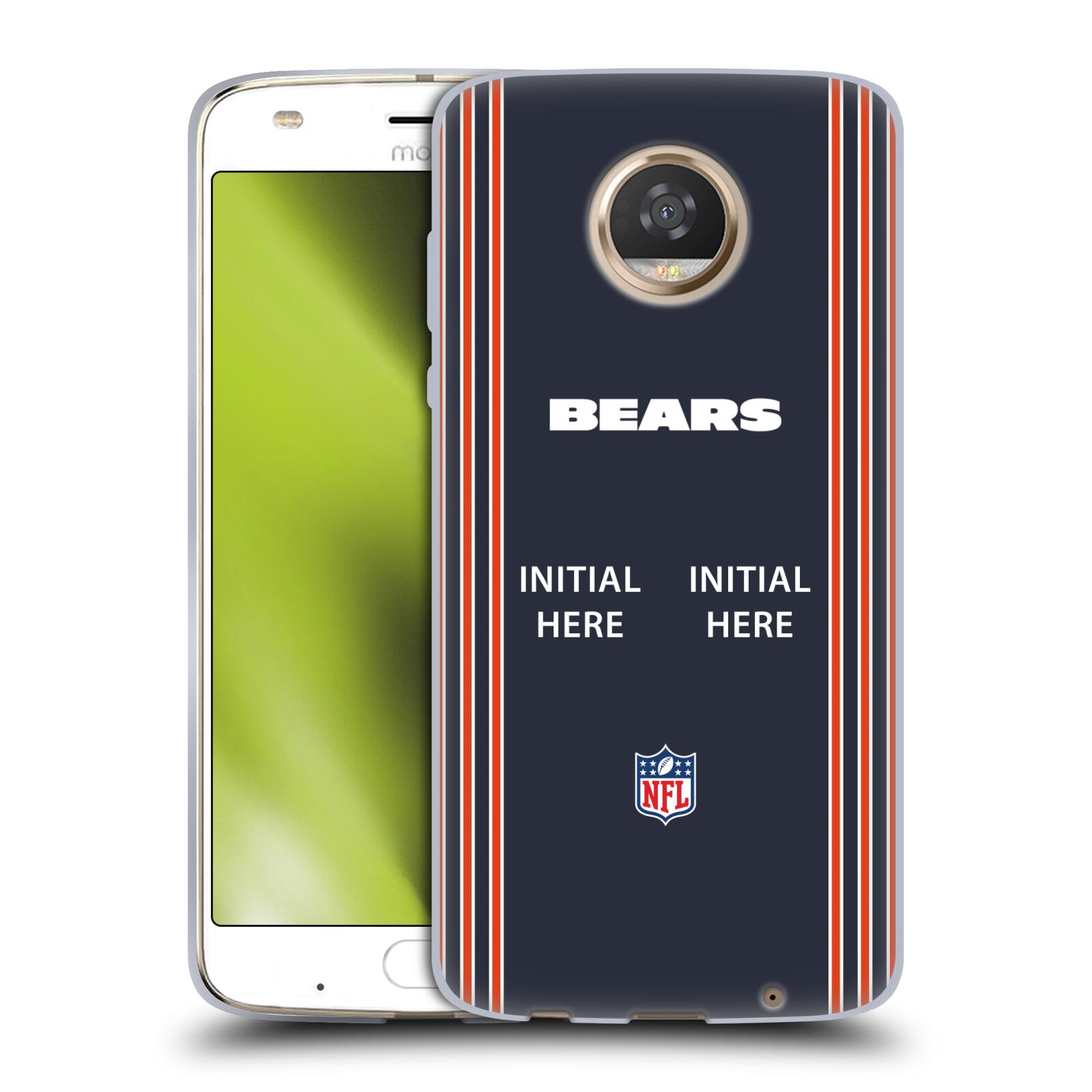 CUSTOM CUSTOMIZED PERSONALIZED NFL CHICAGO BEARS GEL CASE FOR MOTOROLA PHONES 2