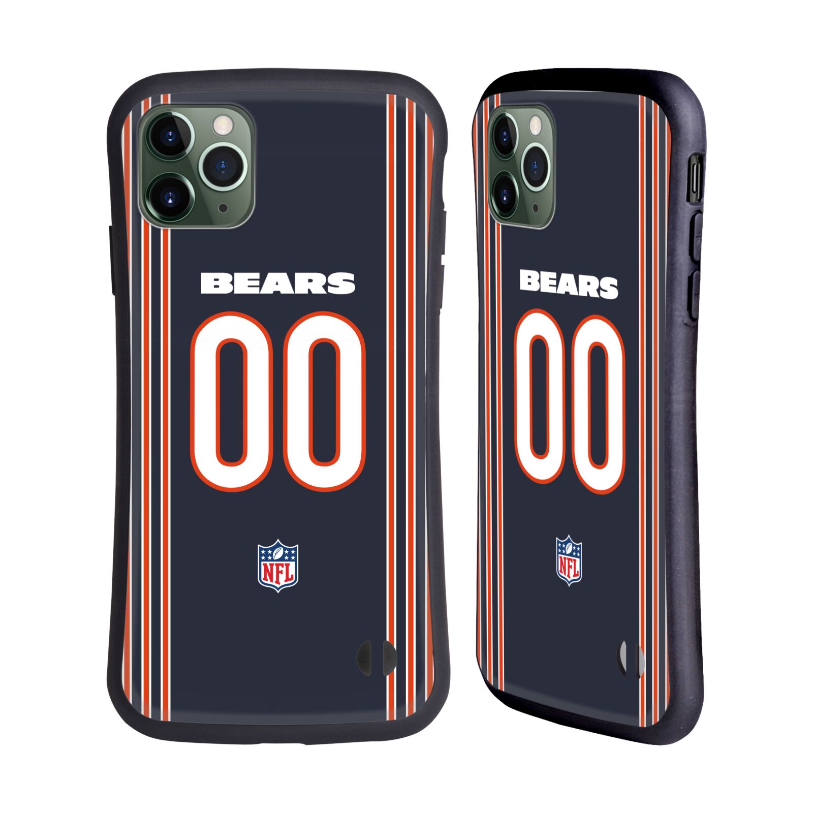 PERSONALISED NFL CHICAGO BEARS HYBRID CASE FOR APPLE iPHONES PHONES - Picture 9 of 9