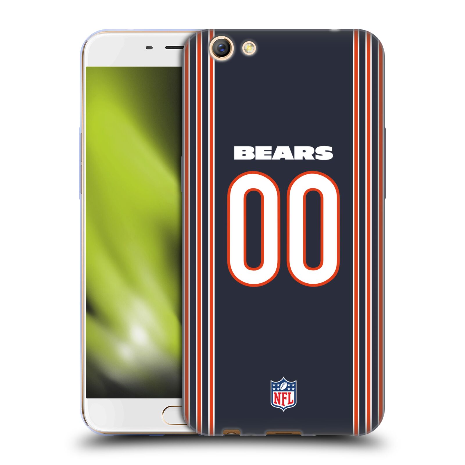 CUSTOM CUSTOMIZED PERSONALIZED NFL CHICAGO BEARS SOFT GEL CASE FOR OPPO PHONES