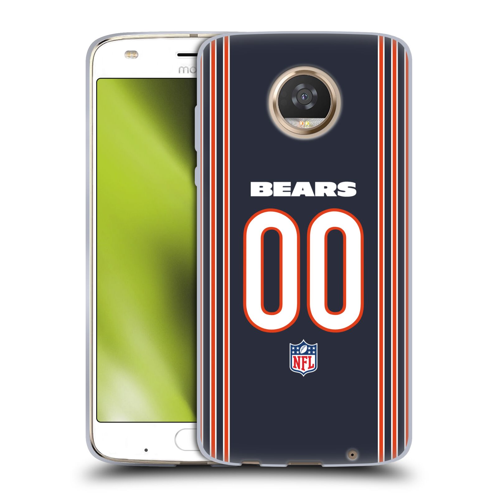 CUSTOM CUSTOMIZED PERSONALIZED NFL CHICAGO BEARS GEL CASE FOR MOTOROLA PHONES 2