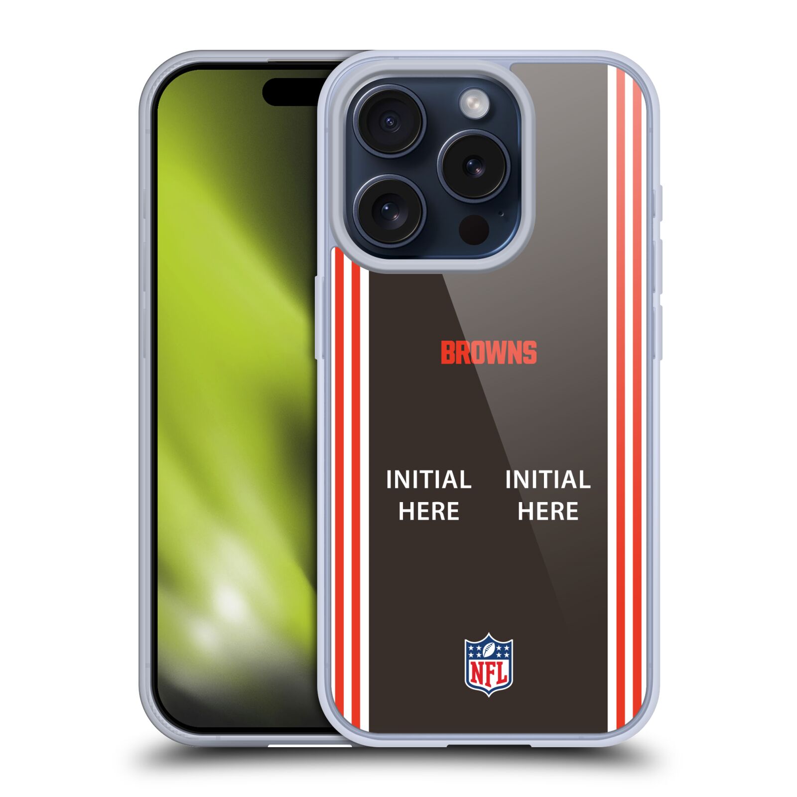 CUSTOM PERSONALIZED NFL CLEVELAND BROWNS SOFT GEL CASE FOR APPLE iPHONE PHONES