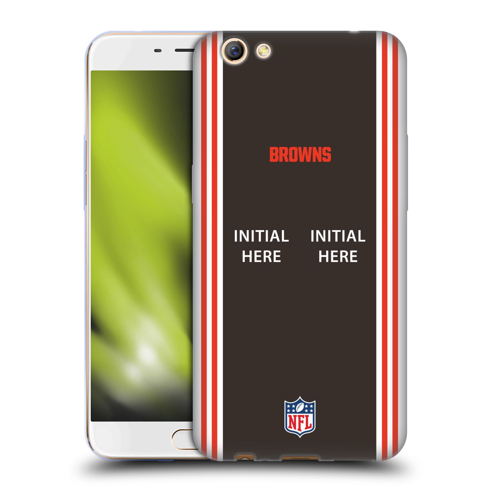 CUSTOM CUSTOMIZED PERSONALIZED NFL CLEVELAND BROWNS GEL CASE FOR OPPO PHONES