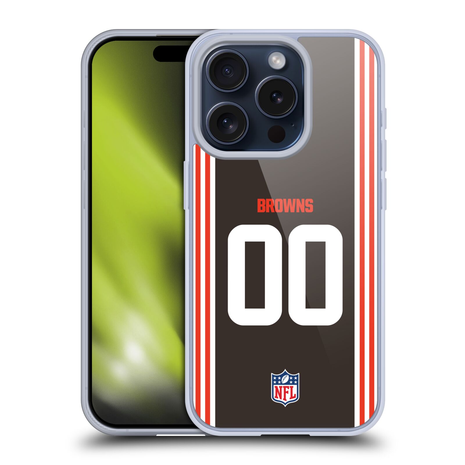 CUSTOM PERSONALIZED NFL CLEVELAND BROWNS SOFT GEL CASE FOR APPLE iPHONE PHONES