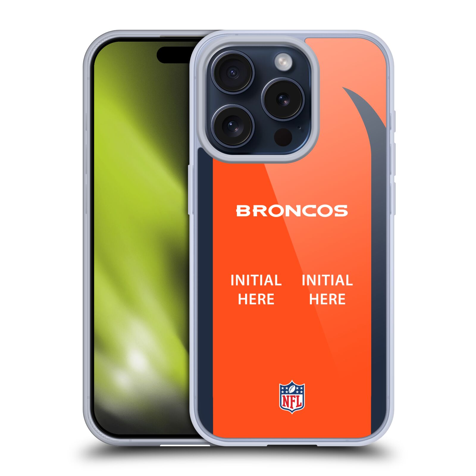 CUSTOM PERSONALIZED NFL DENVER BRONCOS SOFT GEL CASE FOR APPLE iPHONE PHONES