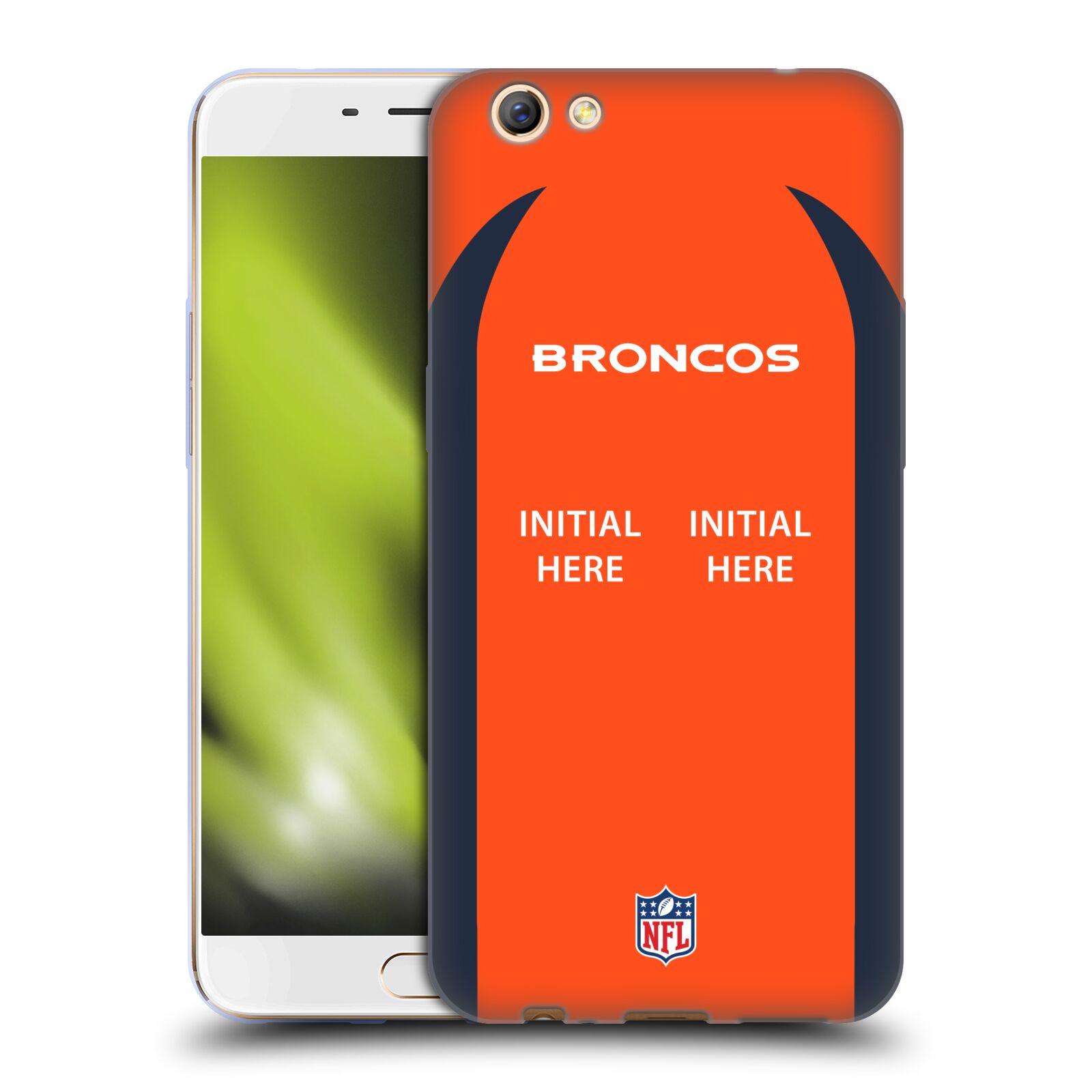 CUSTOM CUSTOMIZED PERSONALIZED NFL DENVER BRONCOS SOFT GEL CASE FOR OPPO PHONES