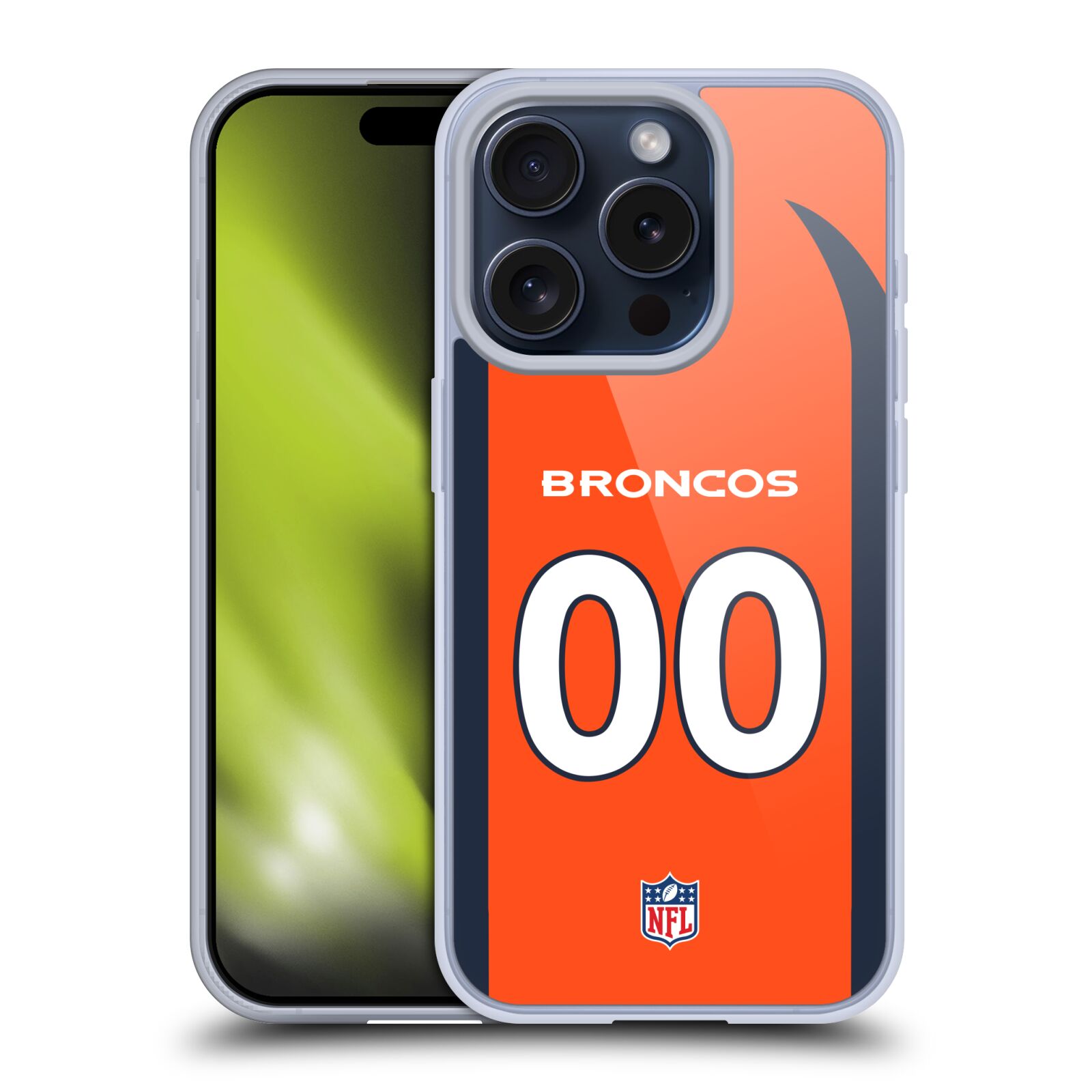 CUSTOM PERSONALIZED NFL DENVER BRONCOS SOFT GEL CASE FOR APPLE iPHONE PHONES