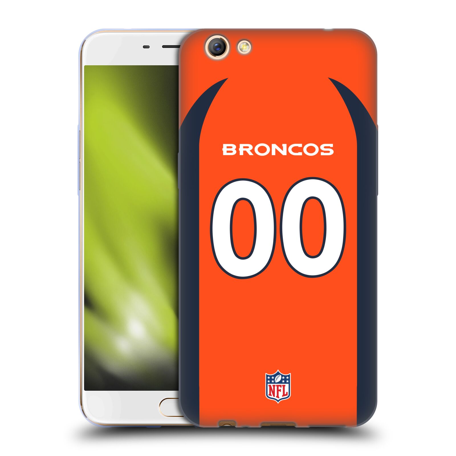 CUSTOM CUSTOMIZED PERSONALIZED NFL DENVER BRONCOS SOFT GEL CASE FOR OPPO PHONES