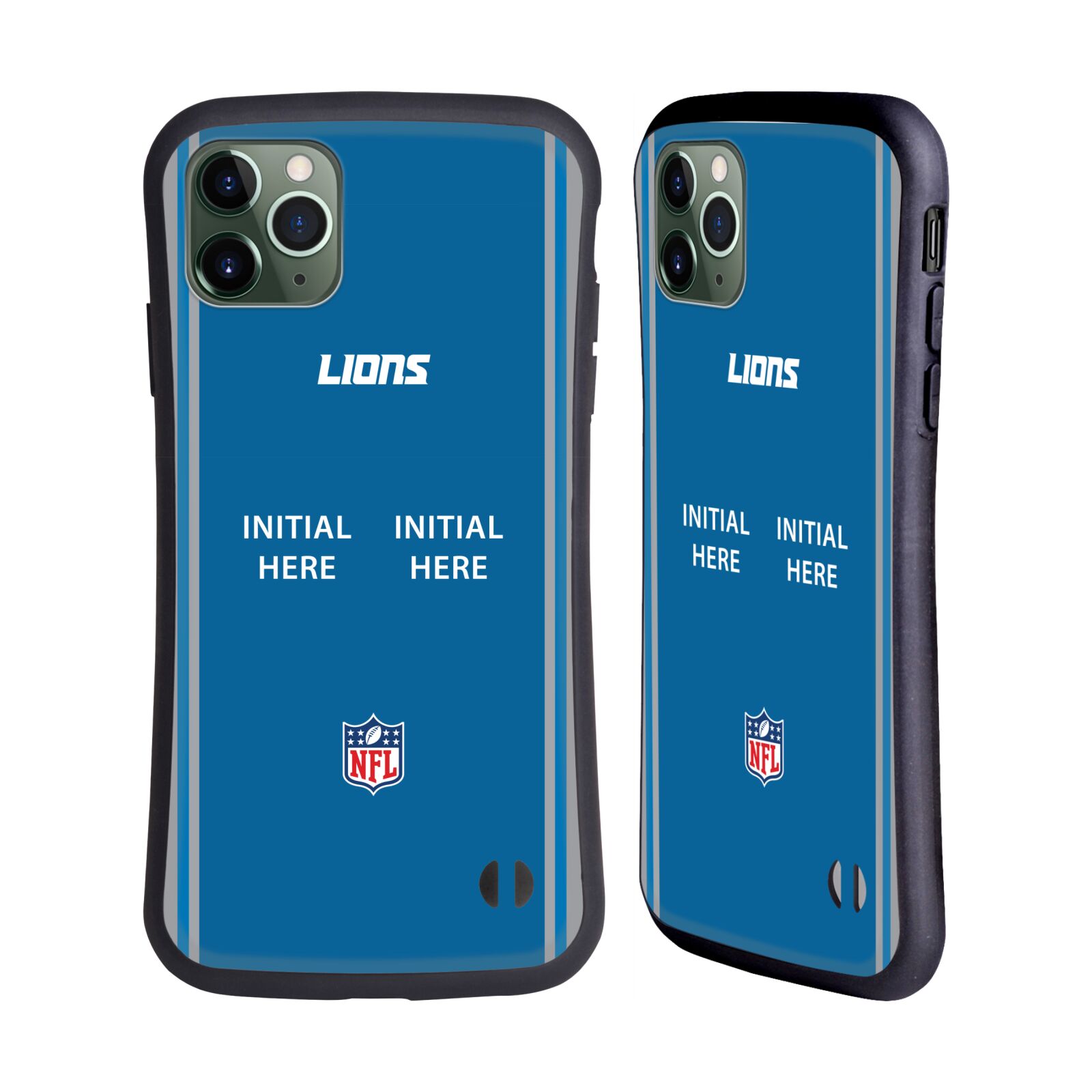 CUSTOM PERSONALIZED NFL DETROIT LIONS HYBRID CASE FOR APPLE iPHONES PHONES