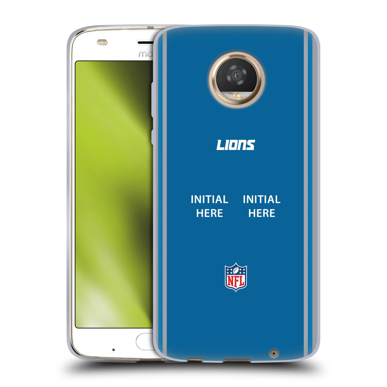 CUSTOM CUSTOMIZED PERSONALIZED NFL DETROIT LIONS GEL CASE FOR MOTOROLA PHONES 2