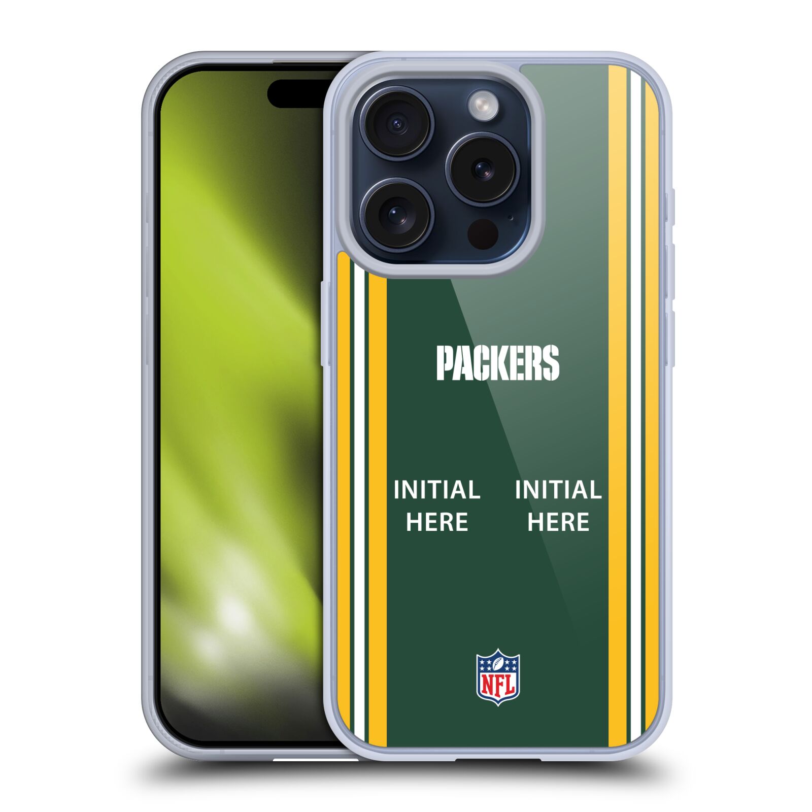 CUSTOM PERSONALIZED NFL GREEN BAY PACKERS SOFT GEL CASE FOR APPLE iPHONE PHONES