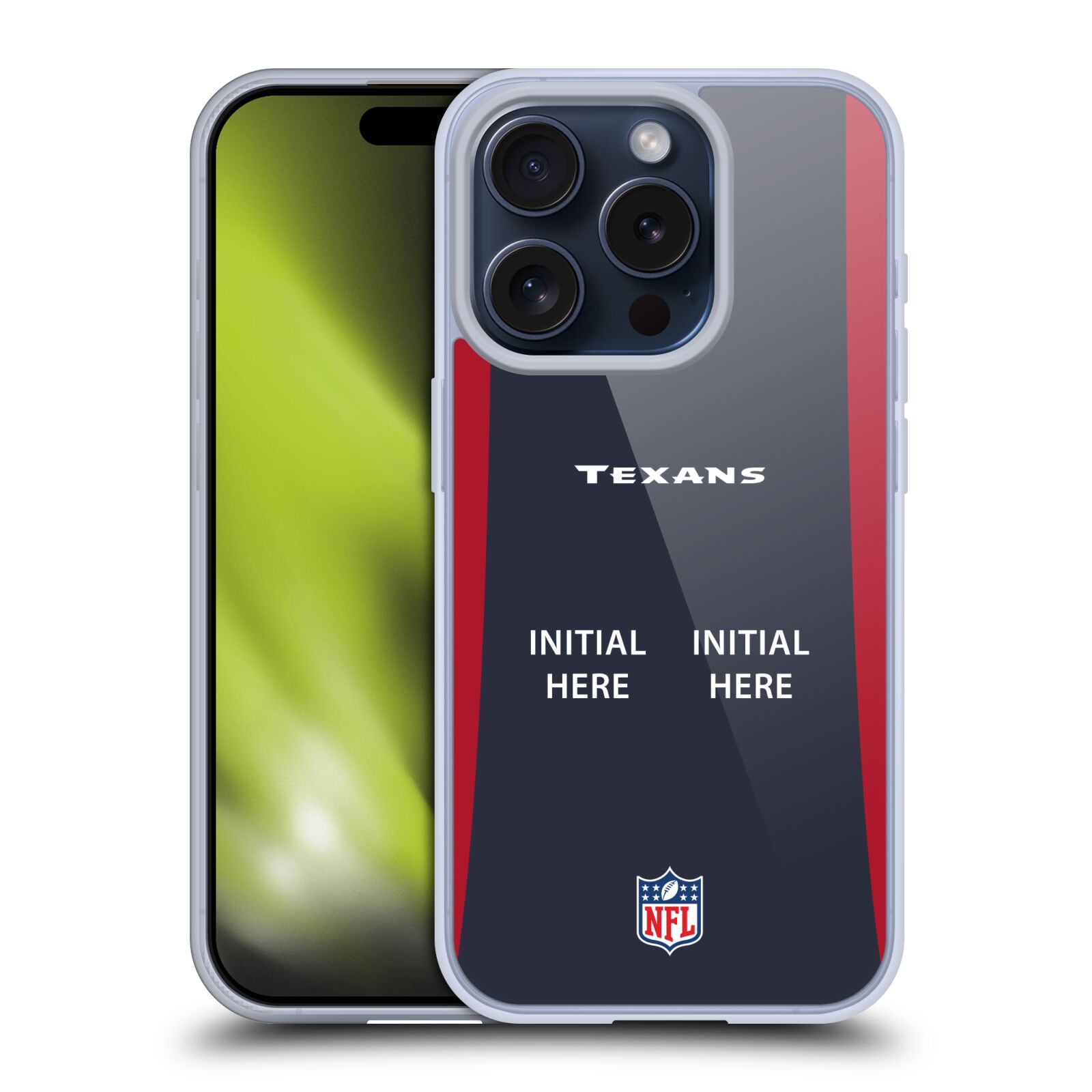 CUSTOM PERSONALIZED NFL HOUSTON TEXANS SOFT GEL CASE FOR APPLE iPHONE PHONES