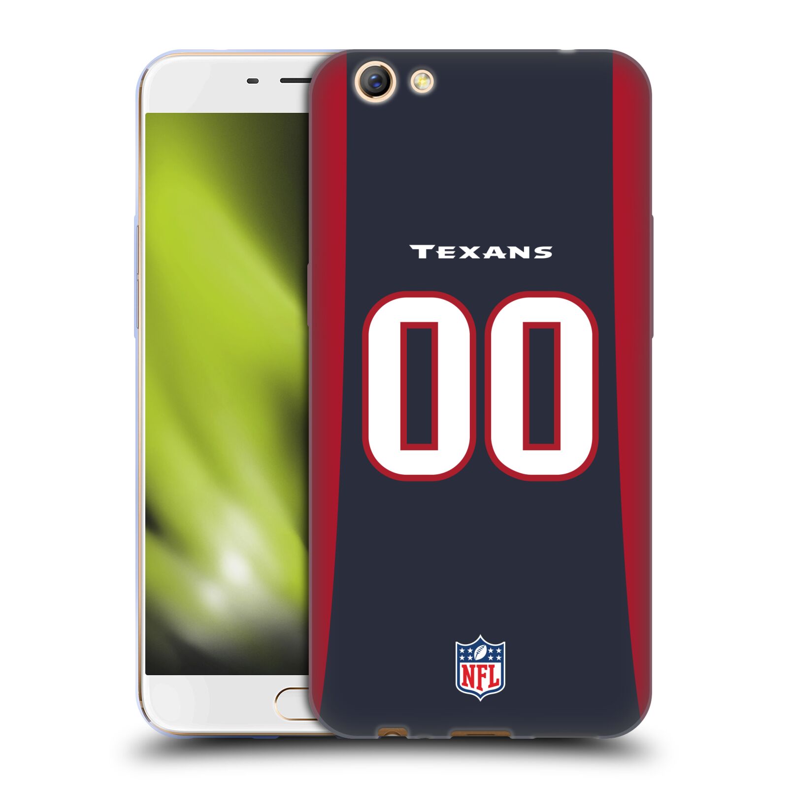 CUSTOM CUSTOMIZED PERSONALIZED NFL HOUSTON TEXANS SOFT GEL CASE FOR OPPO PHONES