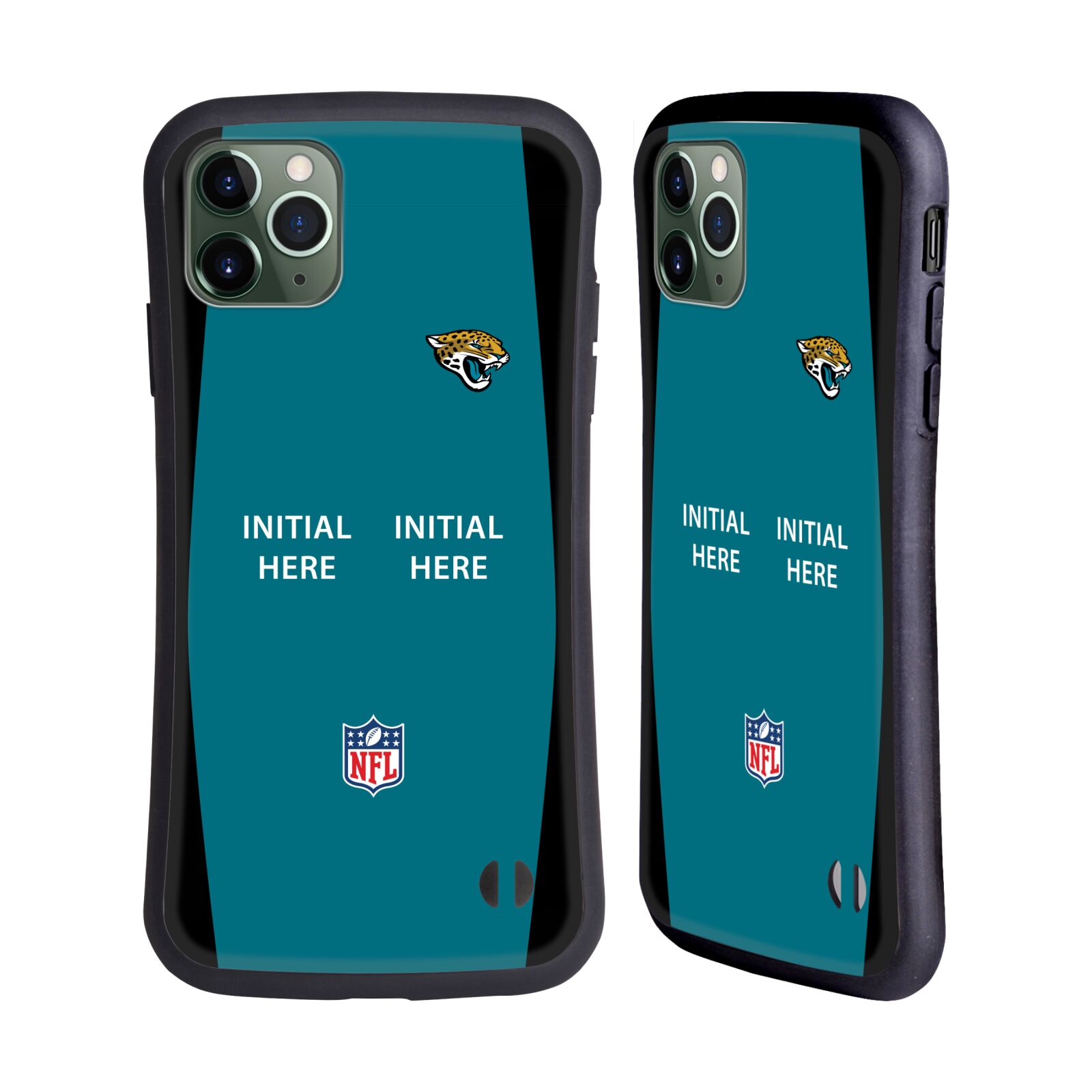 CUSTOMISED NFL JACKSONVILLE JAGUARS HYBRID CASE FOR APPLE iPHONES PHONES - Picture 8 of 9
