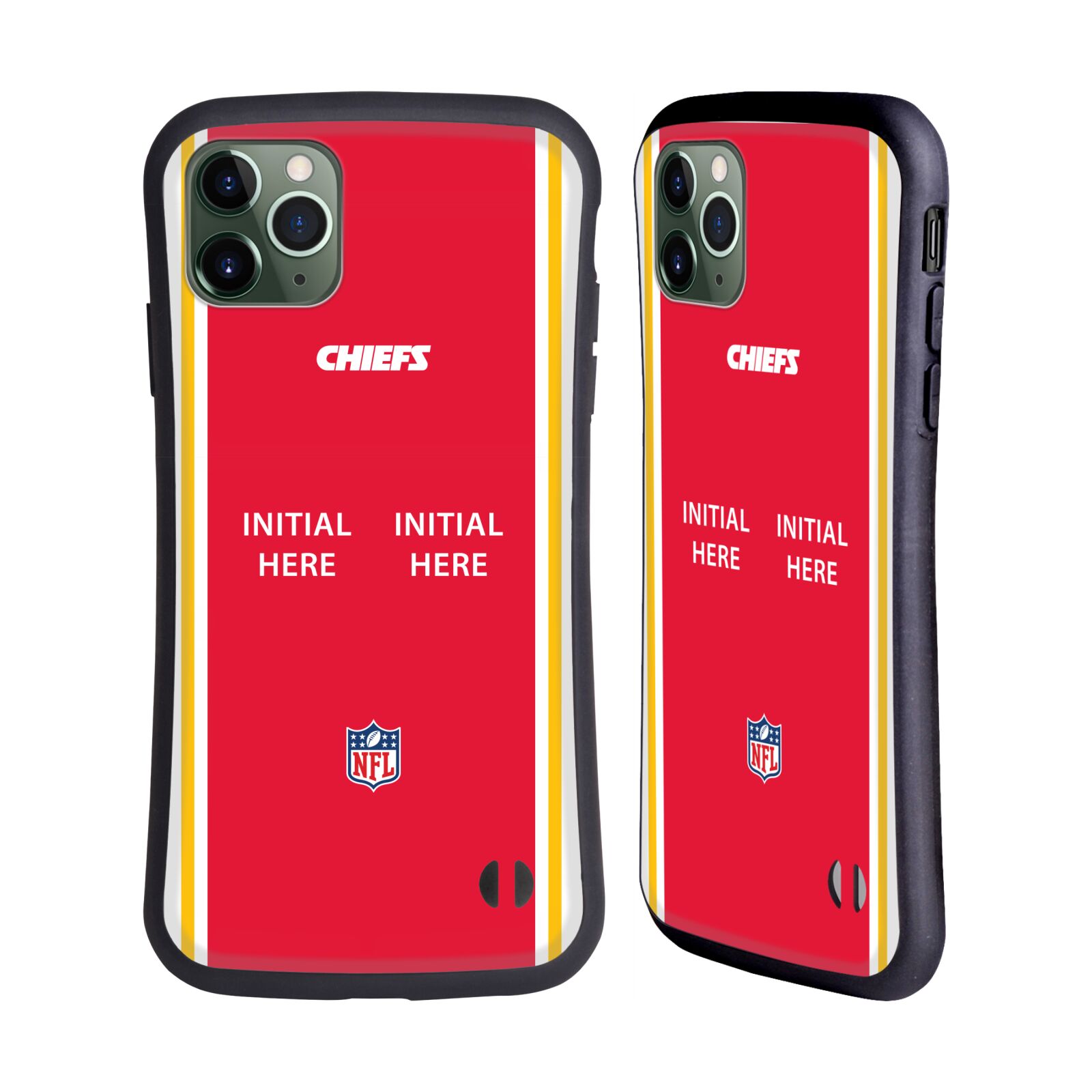 PERSONALISED NFL KANSAS CITY CHIEFS HYBRID CASE FOR APPLE iPHONES PHONES - Picture 8 of 9