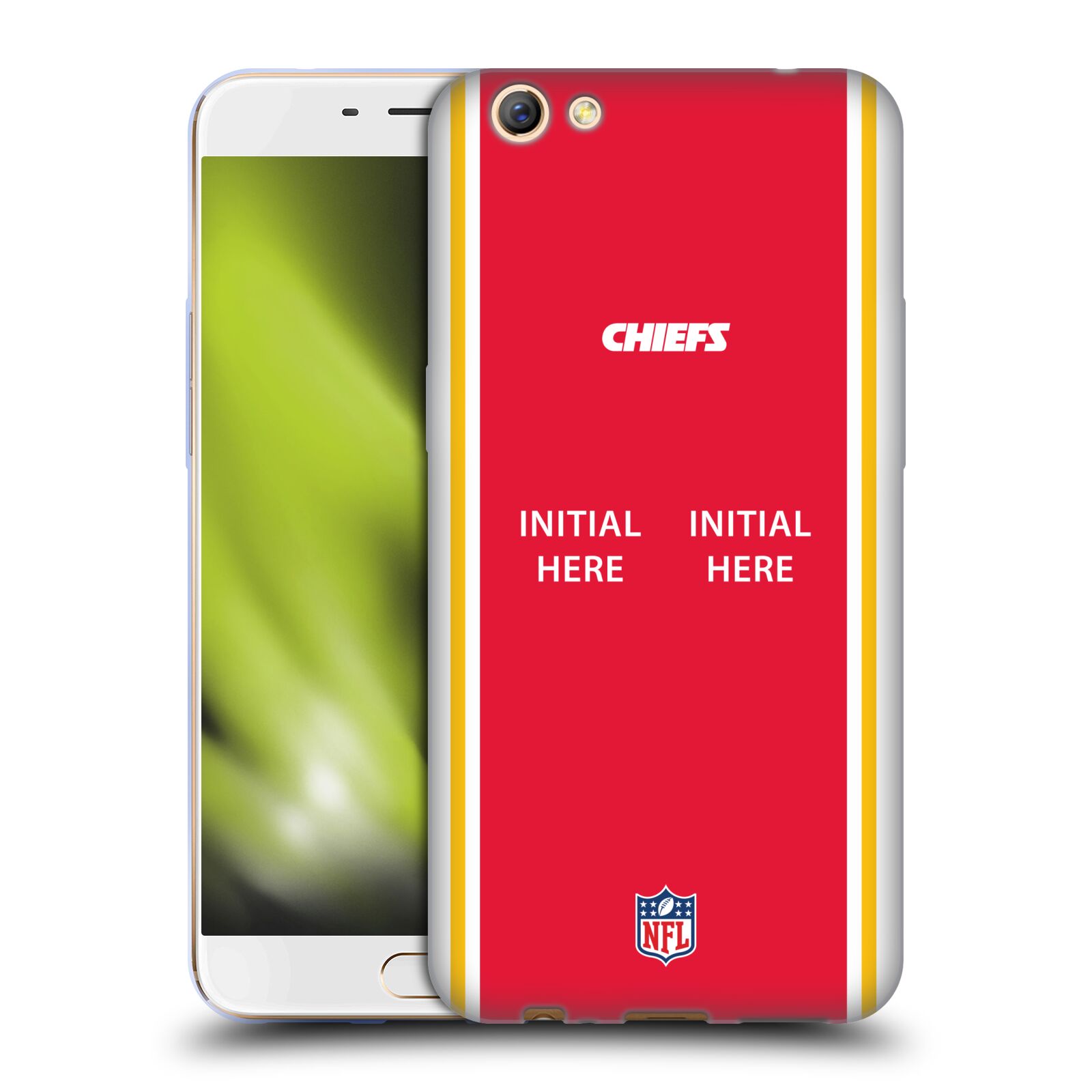 CUSTOM CUSTOMIZED PERSONALIZED NFL KANSAS CITY CHIEFS GEL CASE FOR OPPO PHONES