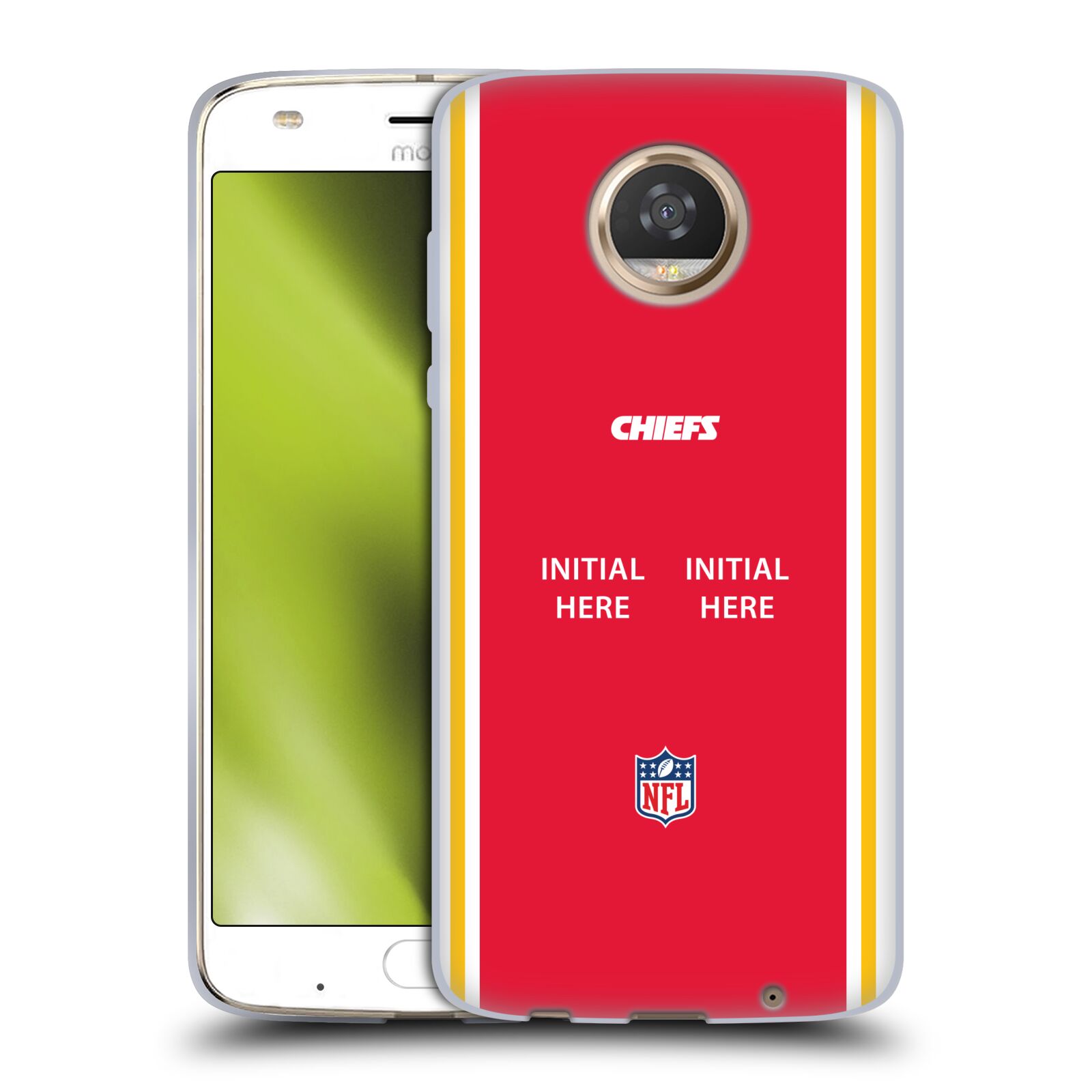 CUSTOM PERSONALIZED NFL KANSAS CITY CHIEFS SOFT GEL CASE FOR MOTOROLA PHONES