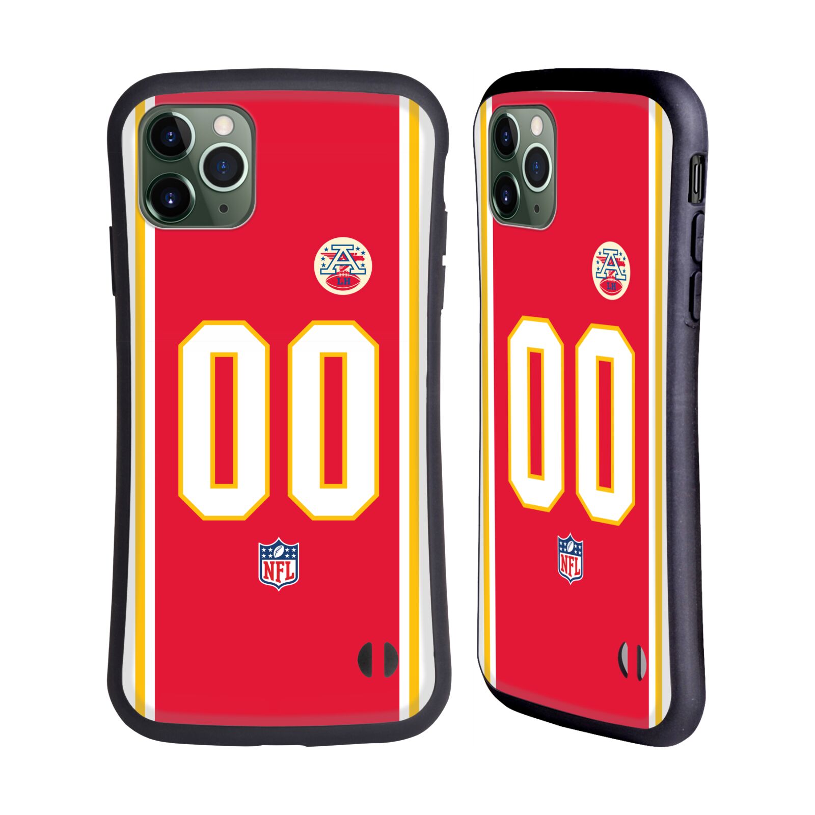 PERSONALISED NFL KANSAS CITY CHIEFS HYBRID CASE FOR APPLE iPHONES PHONES - Picture 9 of 9