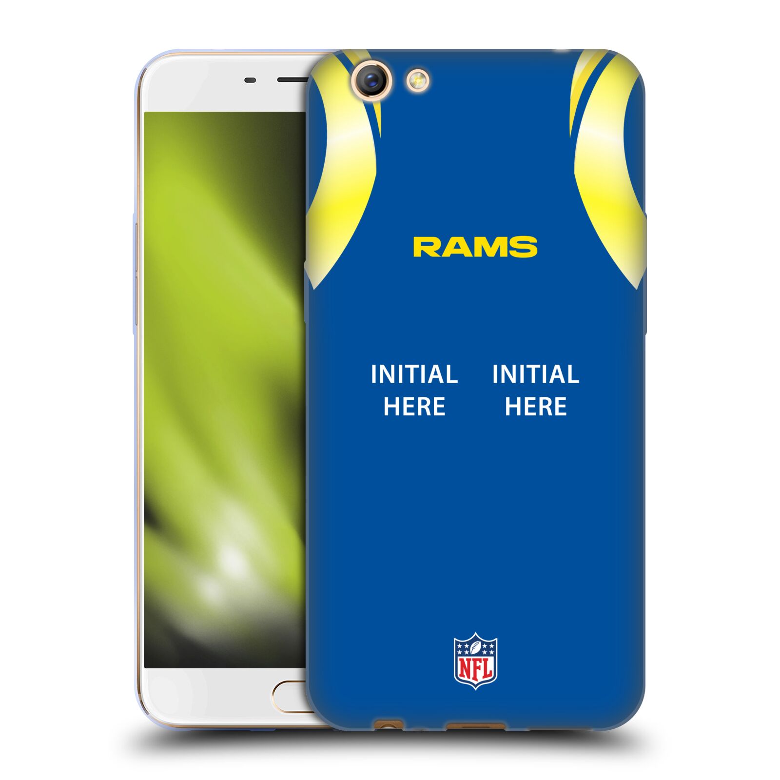 CUSTOM CUSTOMIZED PERSONALIZED NFL LOS ANGELES RAMS GEL CASE FOR OPPO PHONES