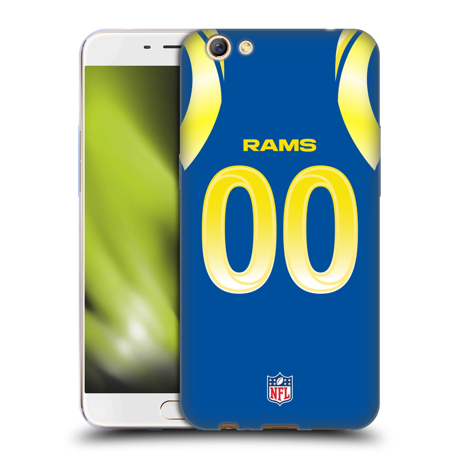 CUSTOM CUSTOMIZED PERSONALIZED NFL LOS ANGELES RAMS GEL CASE FOR OPPO PHONES