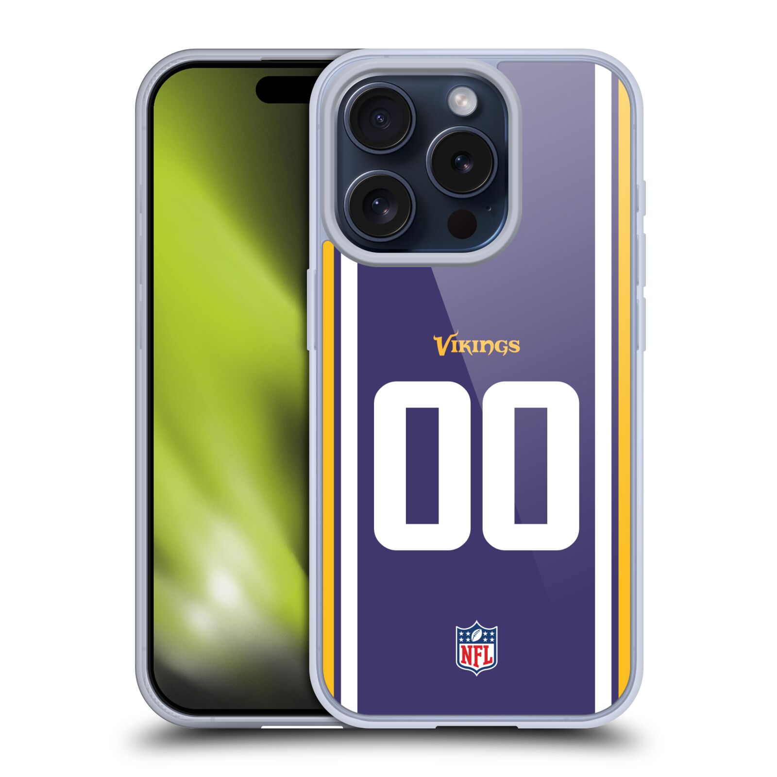 CUSTOM PERSONALIZED NFL MINNESOTA VIKINGS SOFT GEL CASE FOR APPLE iPHONE PHONES