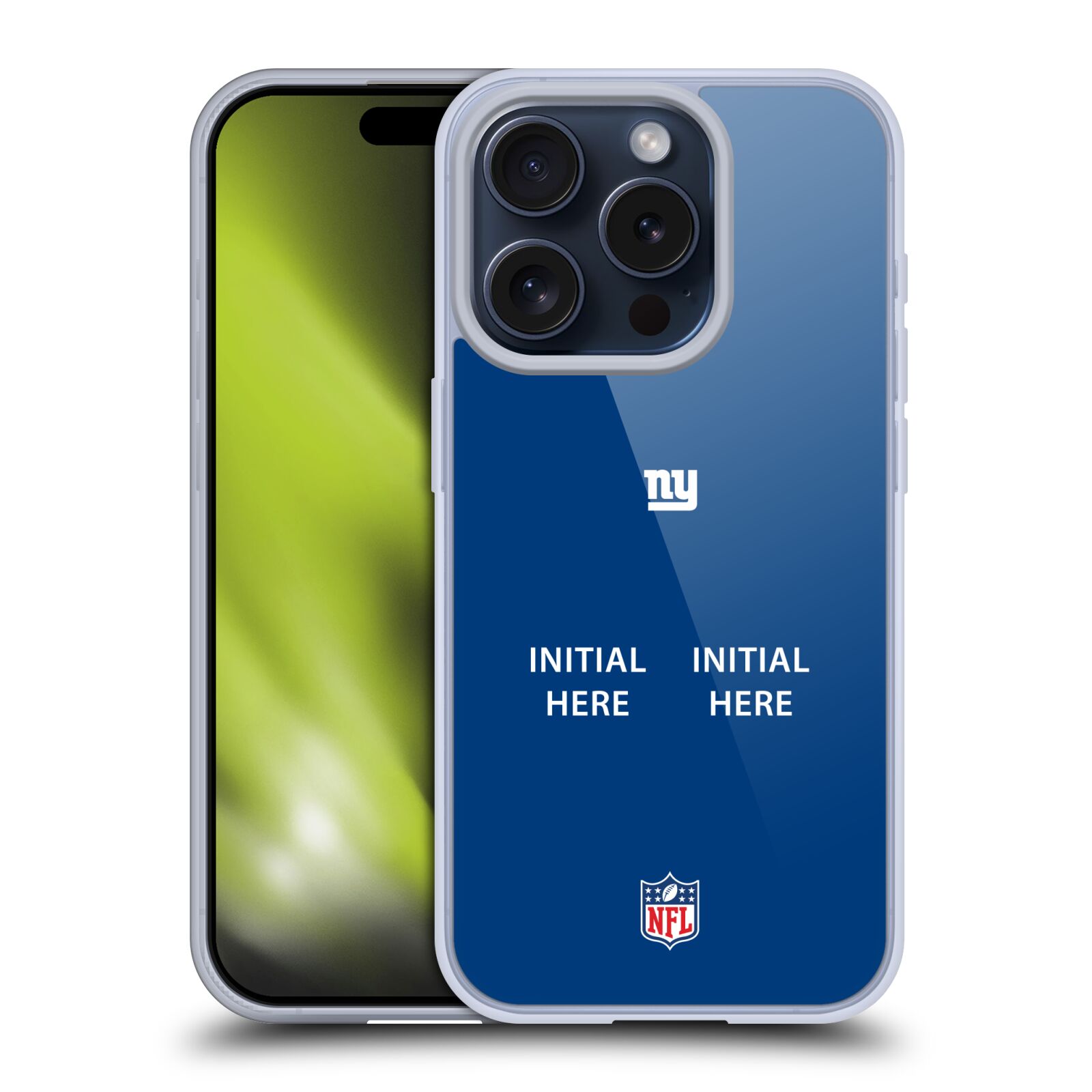 CUSTOM PERSONALIZED NFL NEW YORK GIANTS SOFT GEL CASE FOR APPLE iPHONE PHONES