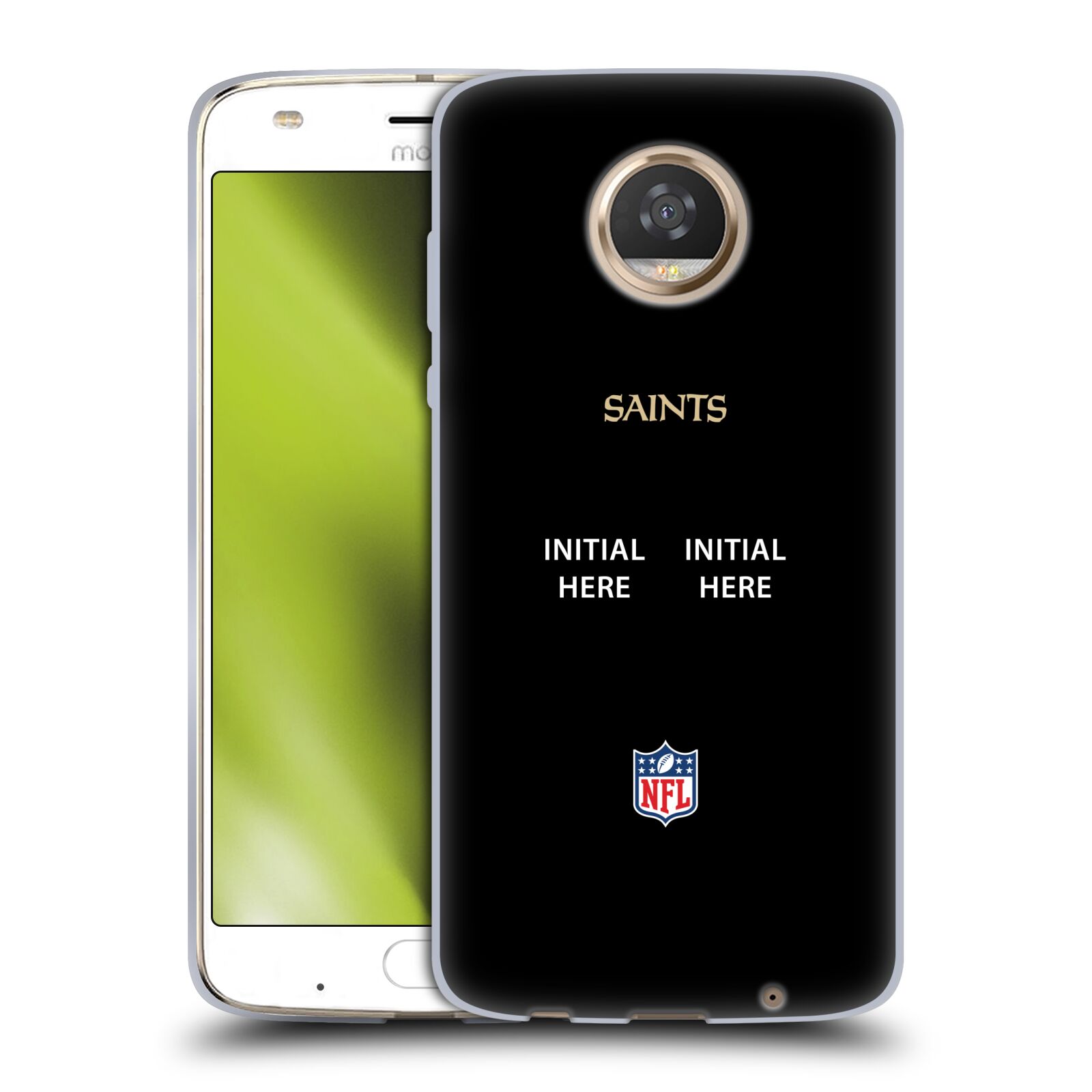 CUSTOM PERSONALIZED NFL NEW ORLEANS SAINTS SOFT GEL CASE FOR MOTOROLA PHONES