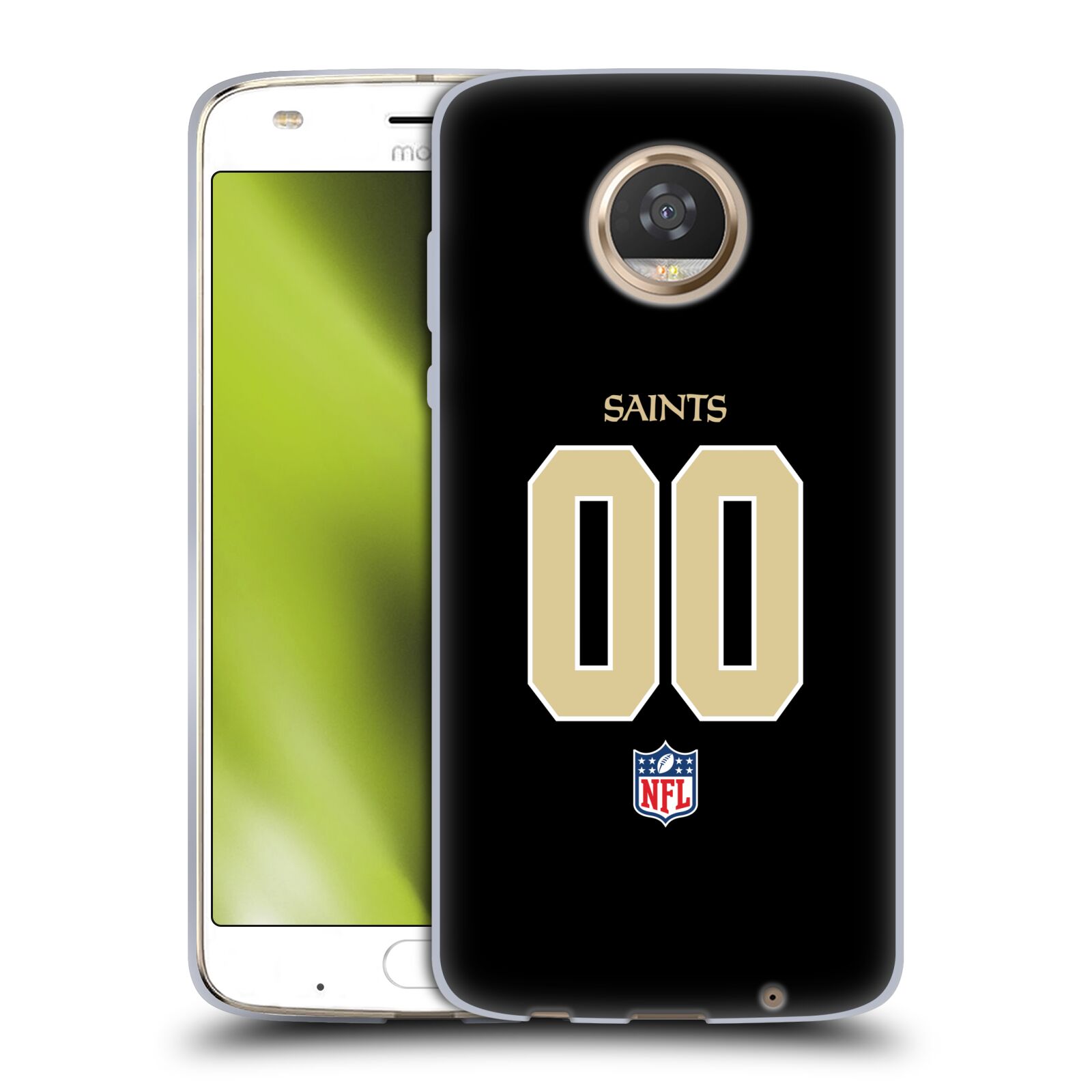 CUSTOM PERSONALIZED NFL NEW ORLEANS SAINTS SOFT GEL CASE FOR MOTOROLA PHONES