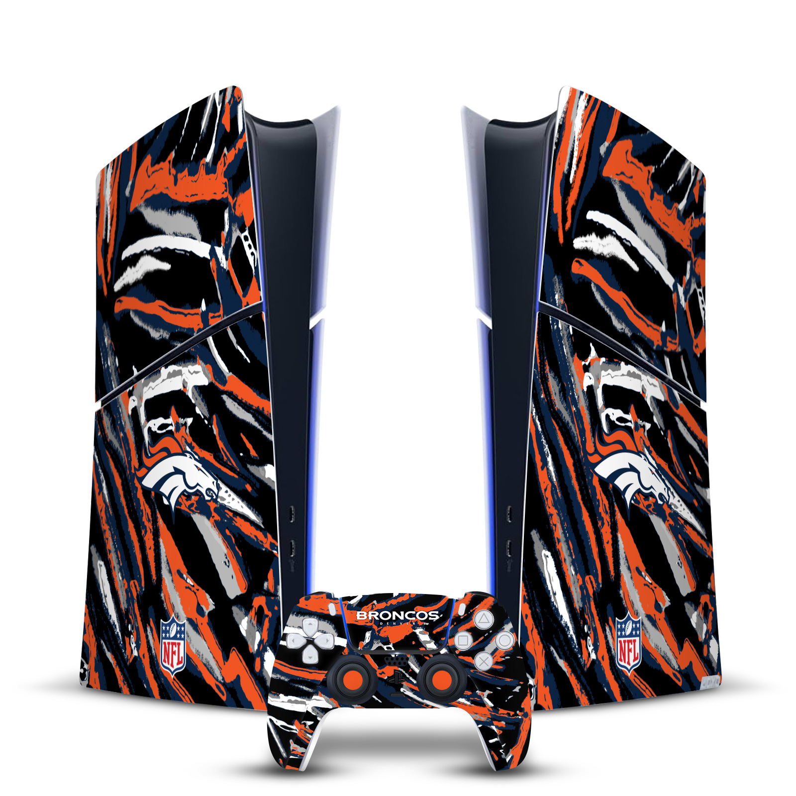 OFFICIAL NFL DENVER BRONCOS VINYL SKIN FOR PS5 SLIM DIGITAL CONSOLE & CONTROLLER