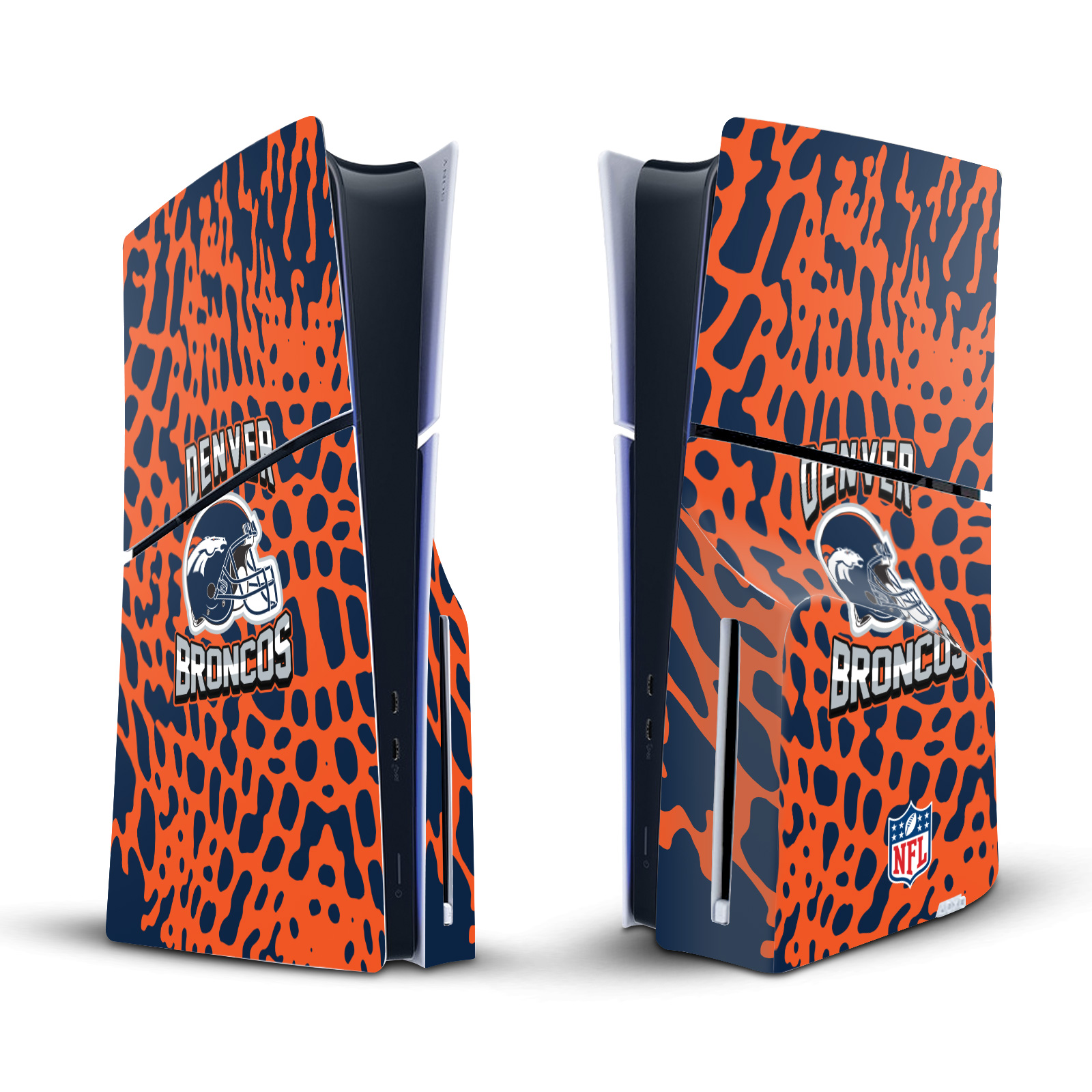 NFL DENVER BRONCOS VINYL SKIN DECAL FOR SONY PS5 SLIM DISC EDITION CONSOLE