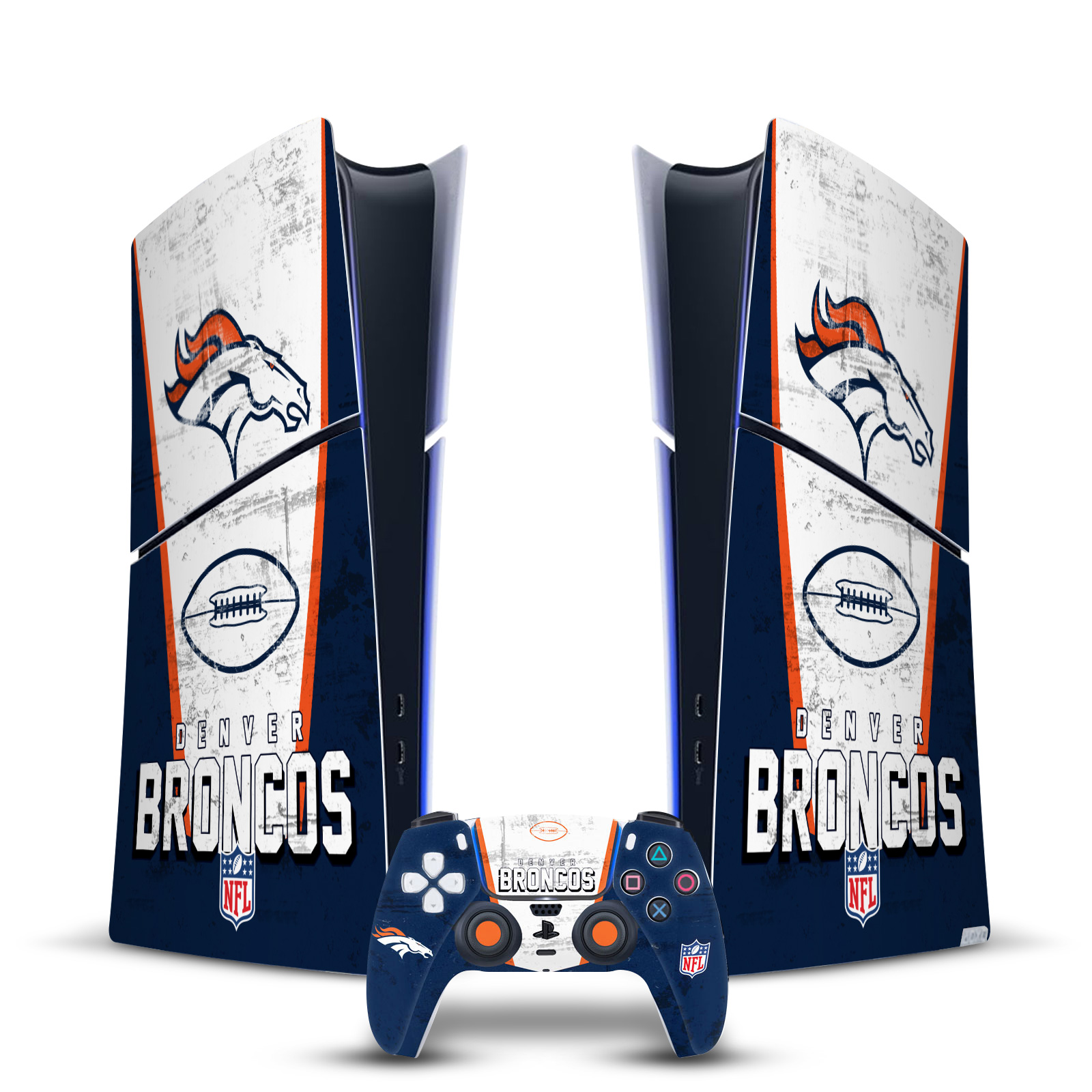 OFFICIAL NFL DENVER BRONCOS VINYL SKIN FOR PS5 SLIM DIGITAL CONSOLE & CONTROLLER