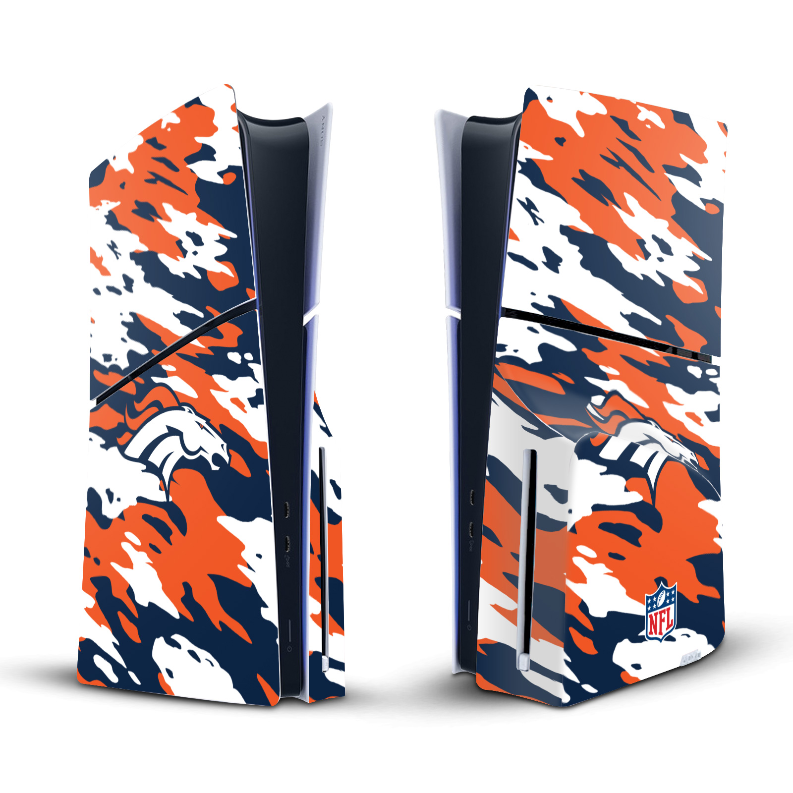 NFL DENVER BRONCOS VINYL SKIN DECAL FOR SONY PS5 SLIM DISC EDITION CONSOLE