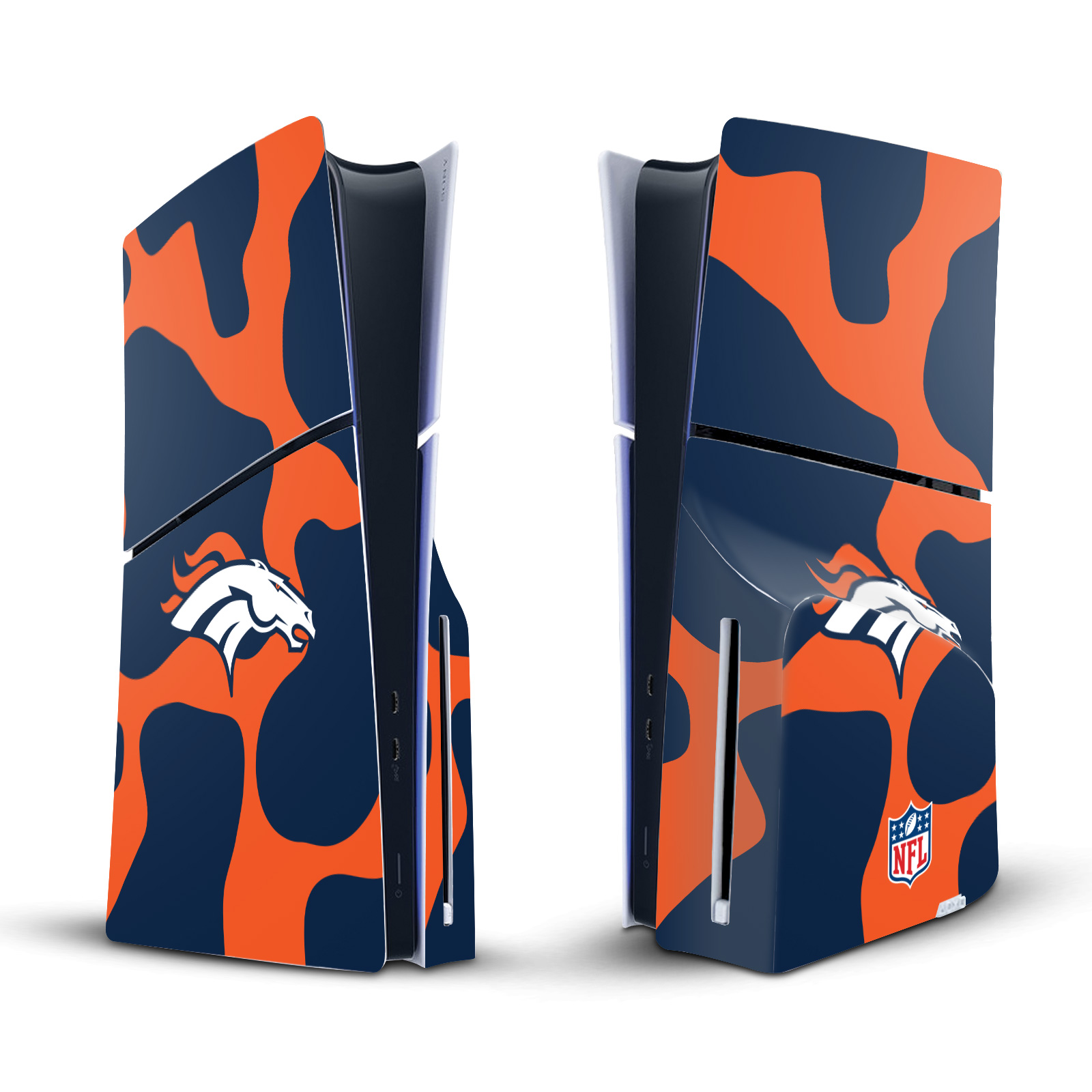 NFL DENVER BRONCOS VINYL SKIN DECAL FOR SONY PS5 SLIM DISC EDITION CONSOLE