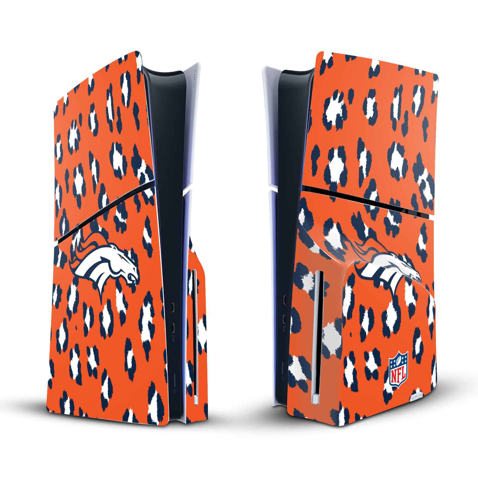 NFL DENVER BRONCOS VINYL SKIN DECAL FOR SONY PS5 SLIM DISC EDITION CONSOLE