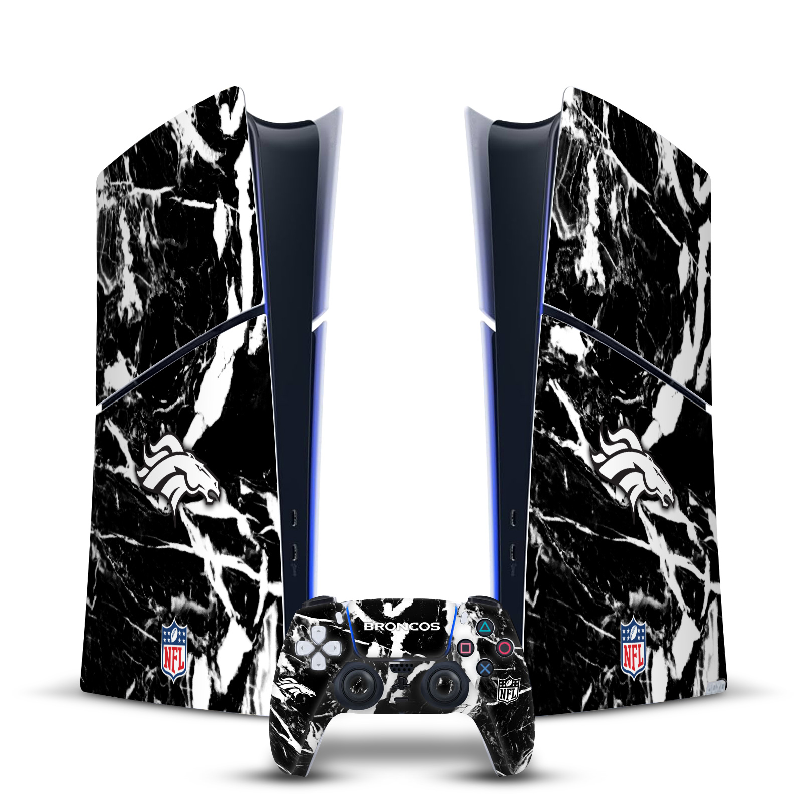 OFFICIAL NFL DENVER BRONCOS VINYL SKIN FOR PS5 SLIM DIGITAL CONSOLE & CONTROLLER