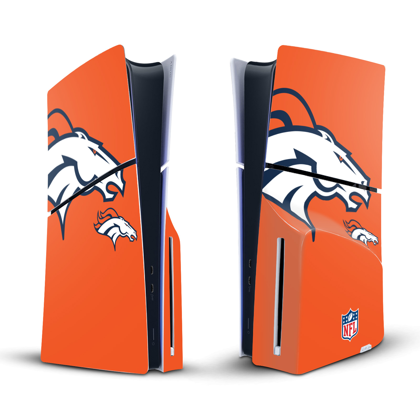 NFL DENVER BRONCOS VINYL SKIN DECAL FOR SONY PS5 SLIM DISC EDITION CONSOLE