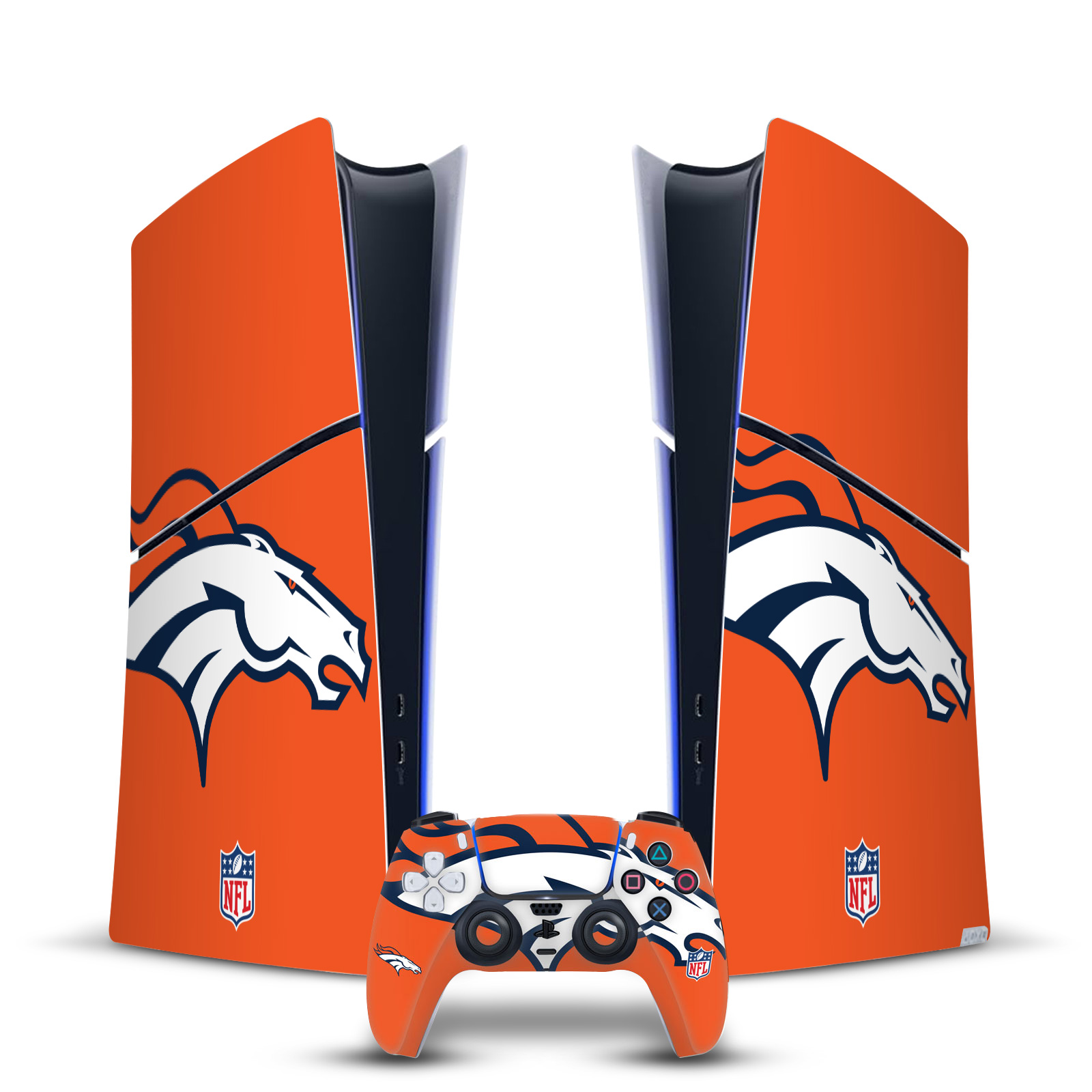 OFFICIAL NFL DENVER BRONCOS VINYL SKIN FOR PS5 SLIM DIGITAL CONSOLE & CONTROLLER